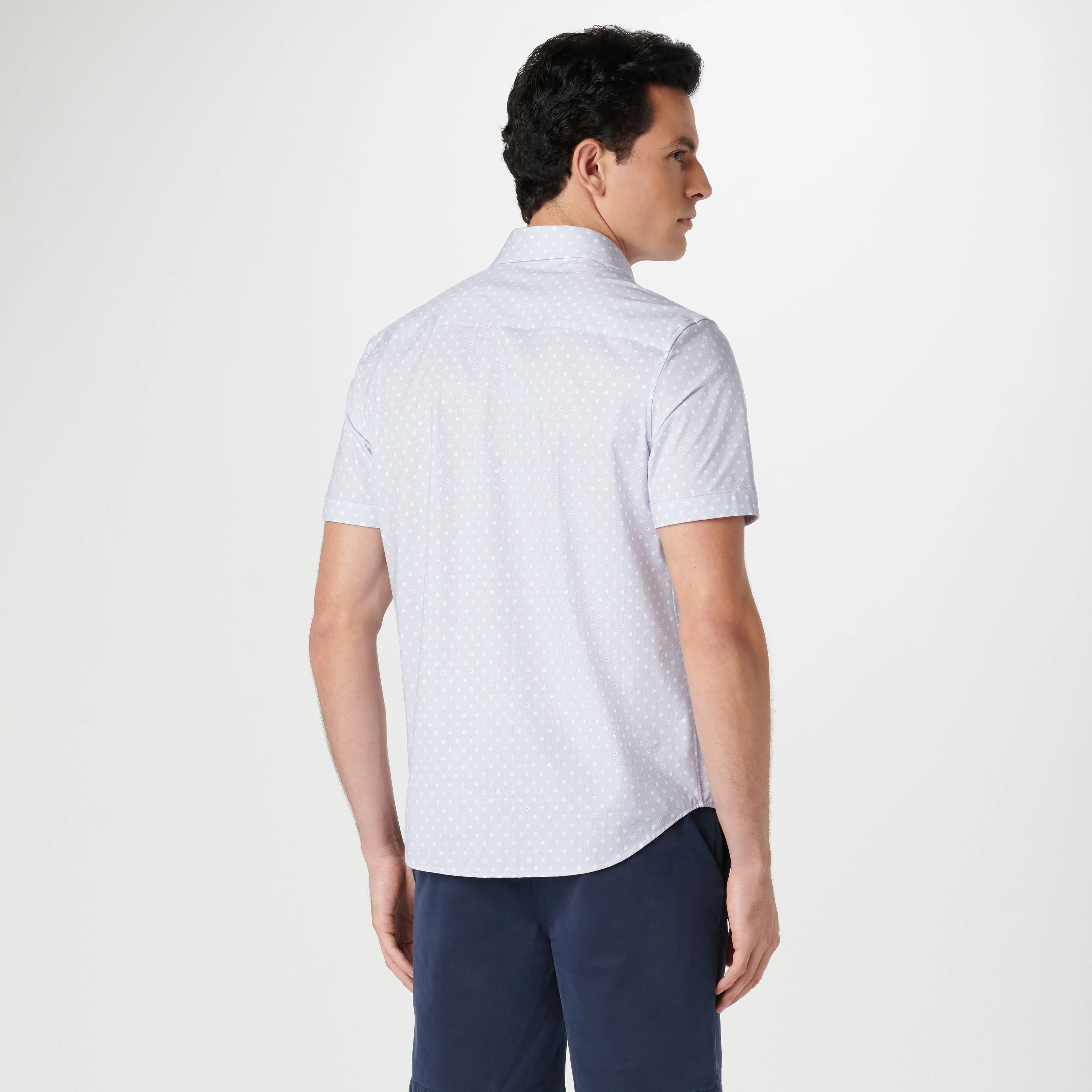 Miles Floral OoohCotton Short Sleeve Shirt sold by Bugatchi product image thumbnail 4