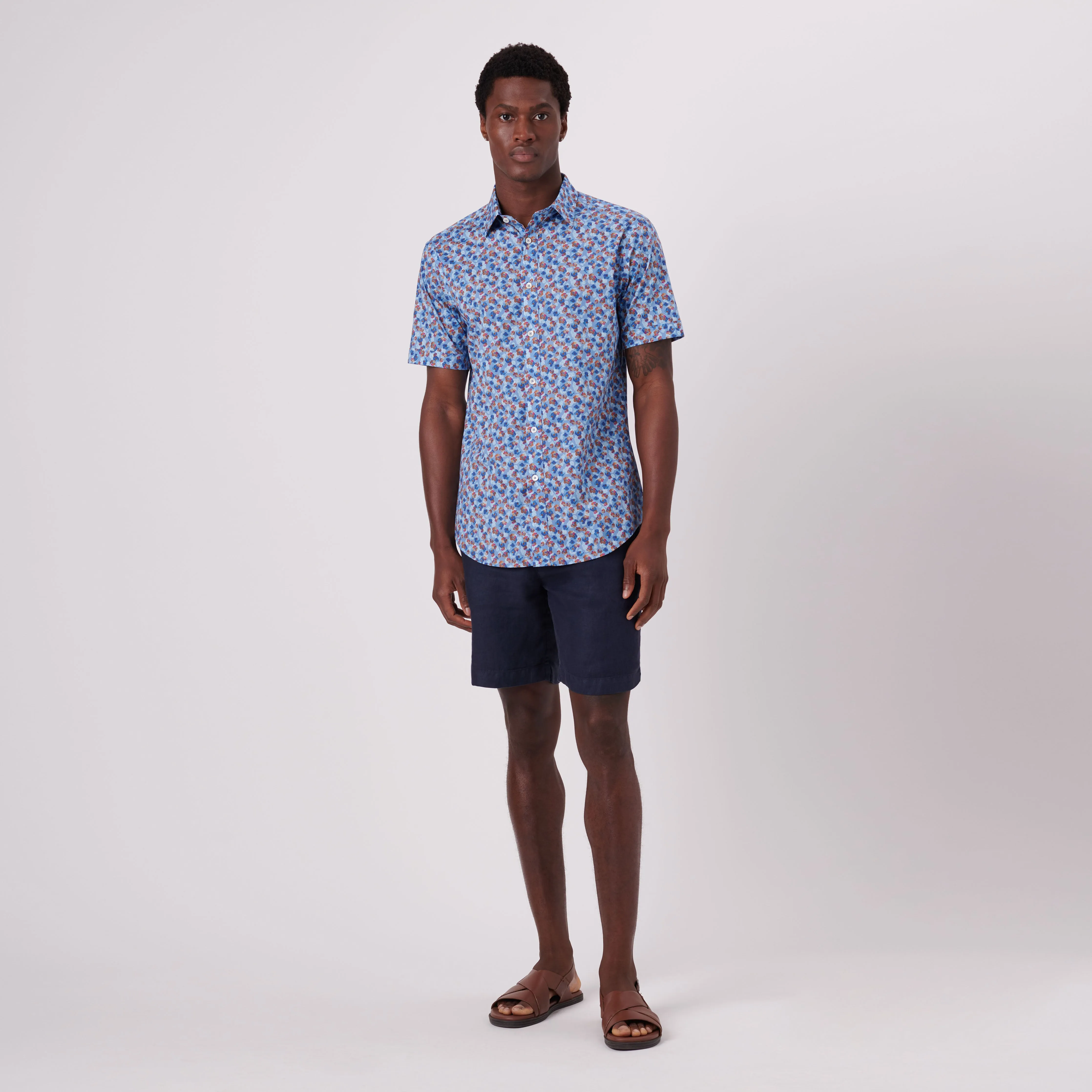 Orson Floral Print Short Sleeve Shirt sold by Bugatchi product image thumbnail 5