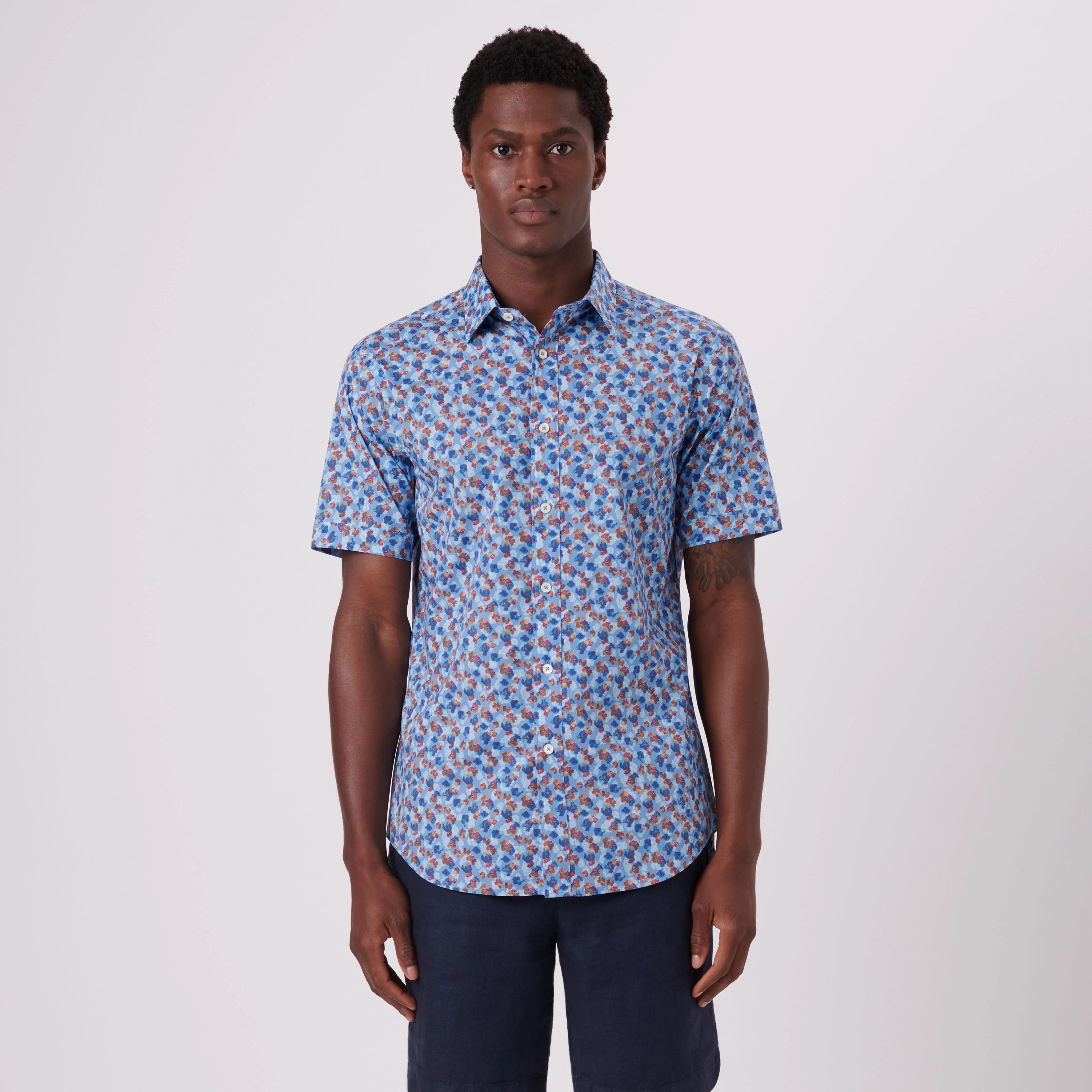 Orson Floral Print Short Sleeve Shirt sold by Bugatchi product image thumbnail 2