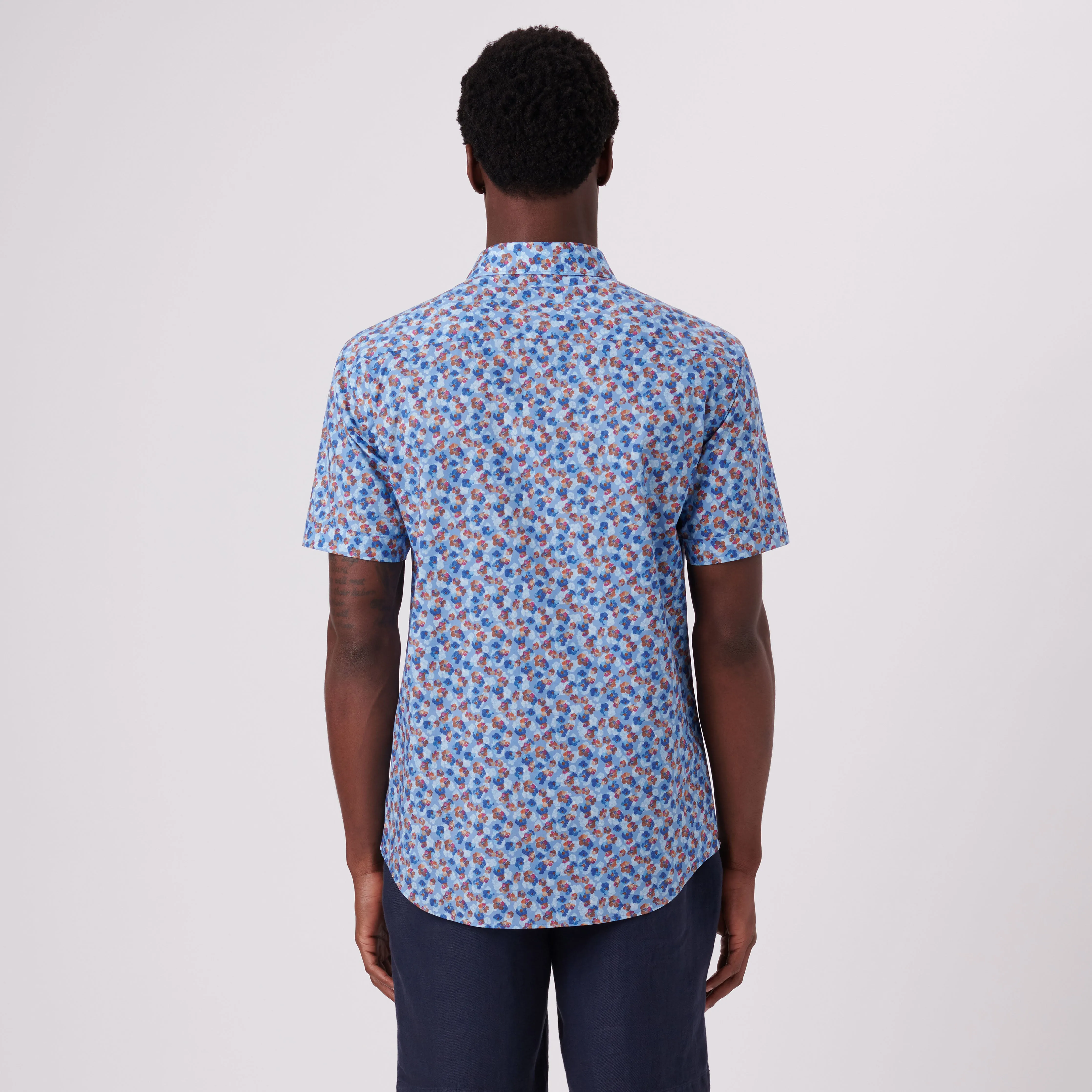 Orson Floral Print Short Sleeve Shirt sold by Bugatchi product image thumbnail 4