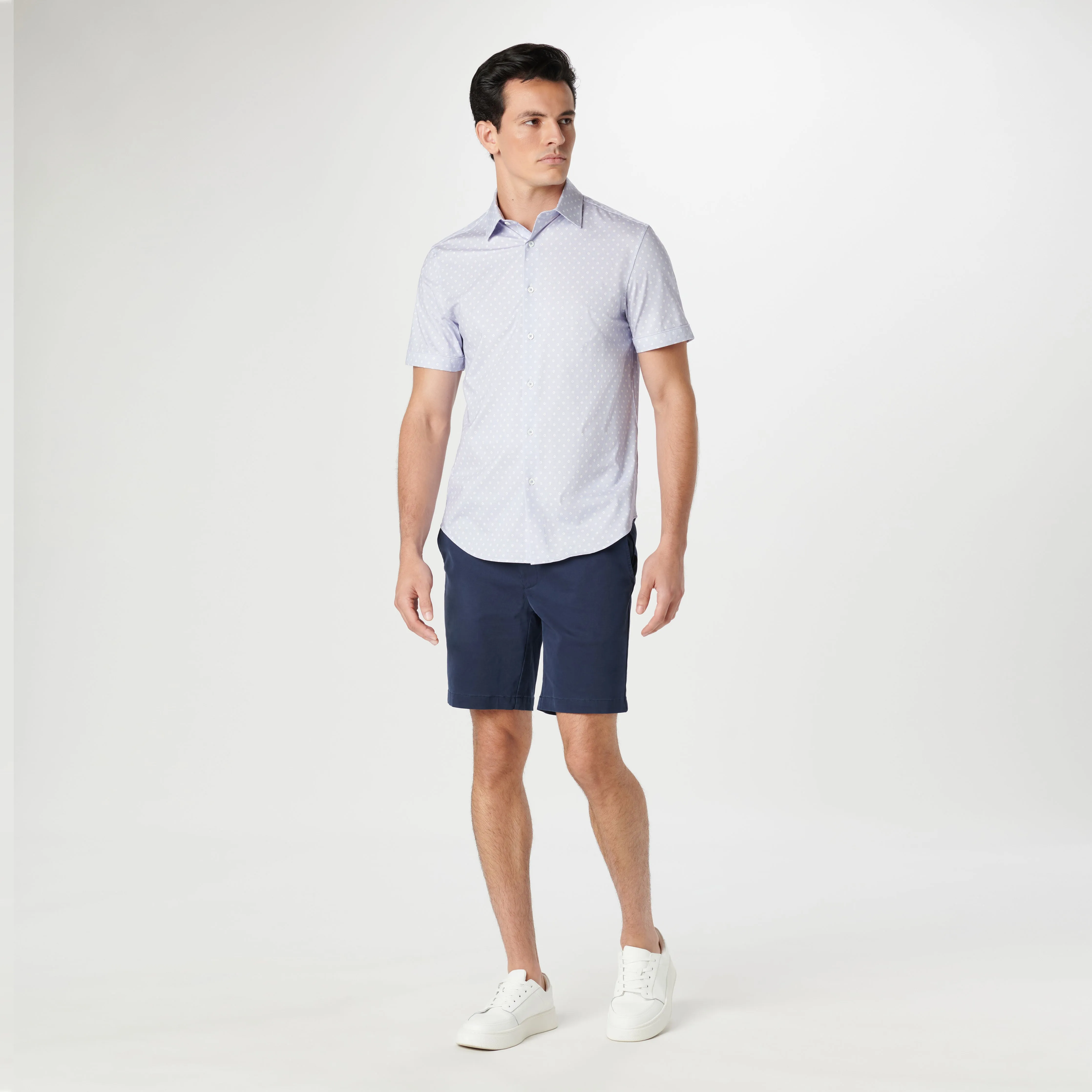 Miles Floral OoohCotton Short Sleeve Shirt sold by Bugatchi product image thumbnail 5