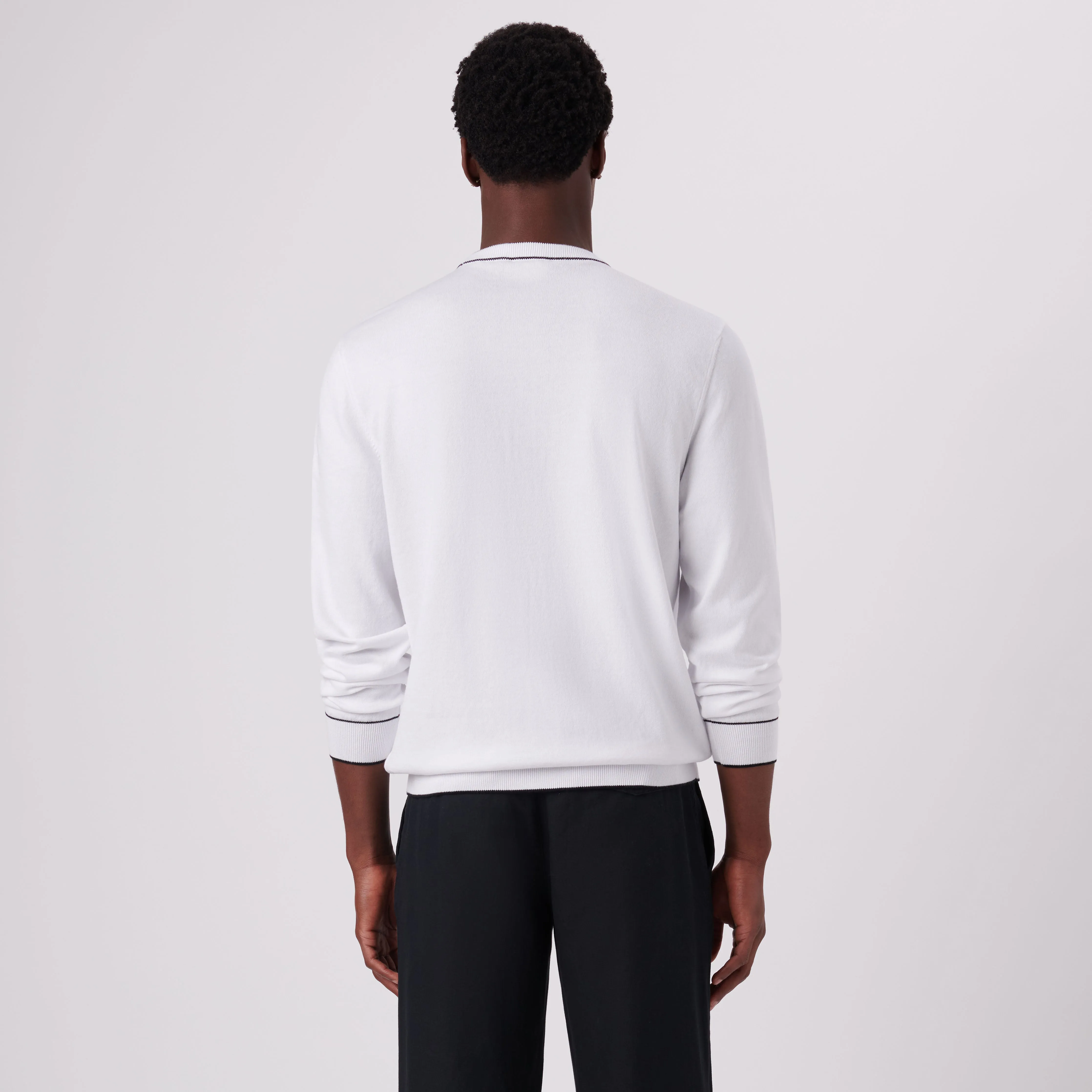 Solid Crew Neck Sweater sold by Bugatchi product image thumbnail 4