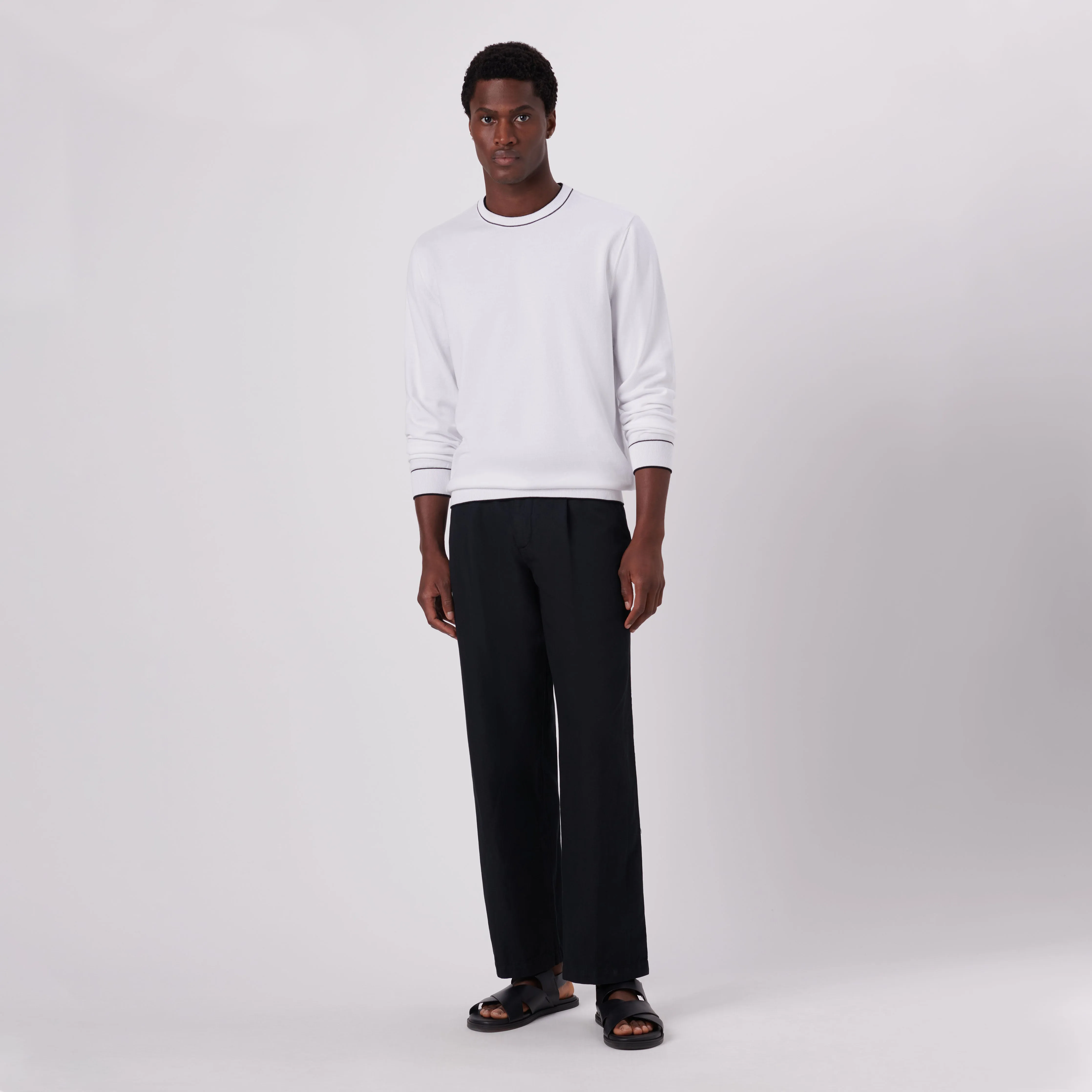 Solid Crew Neck Sweater sold by Bugatchi product image thumbnail 5