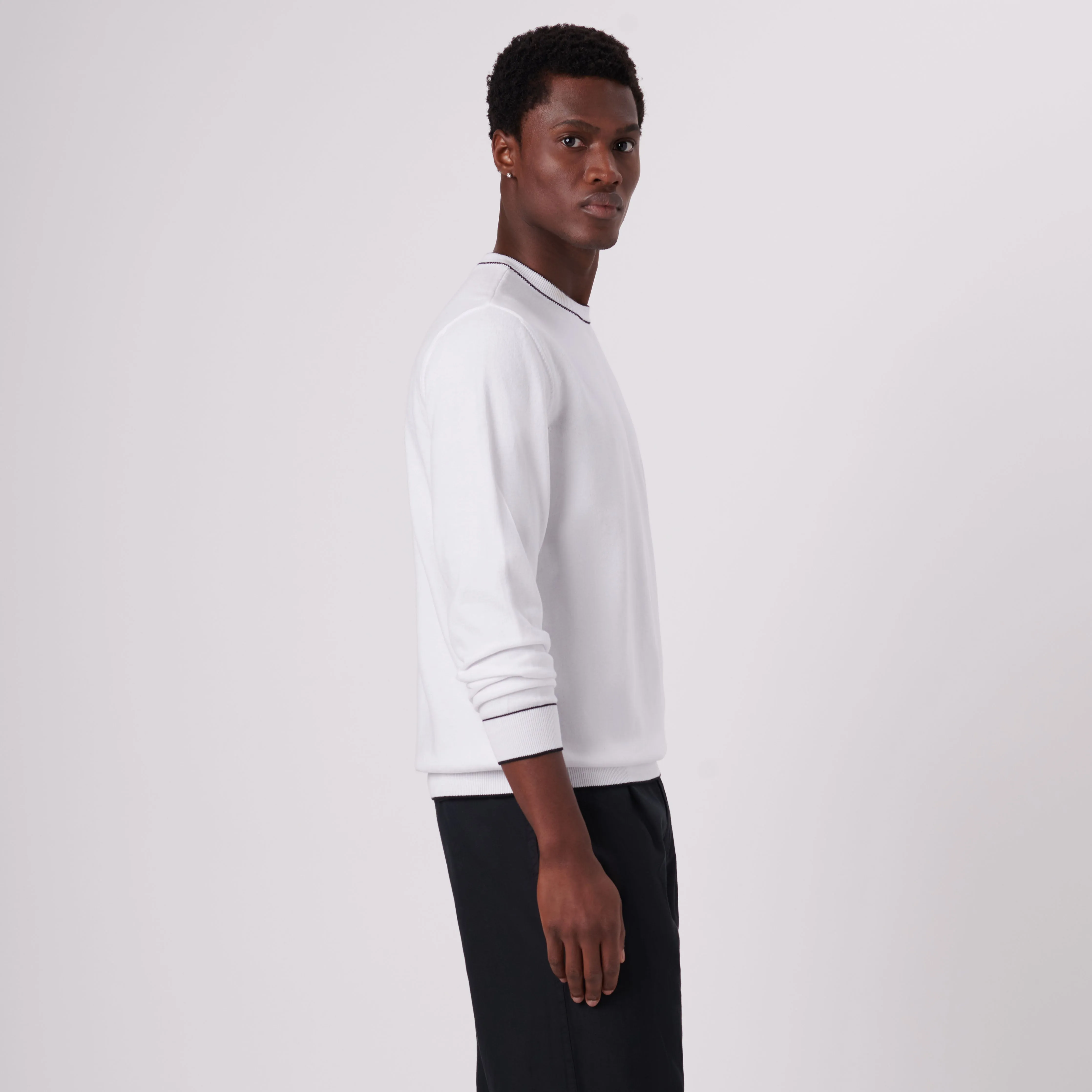 Solid Crew Neck Sweater sold by Bugatchi product image thumbnail 3