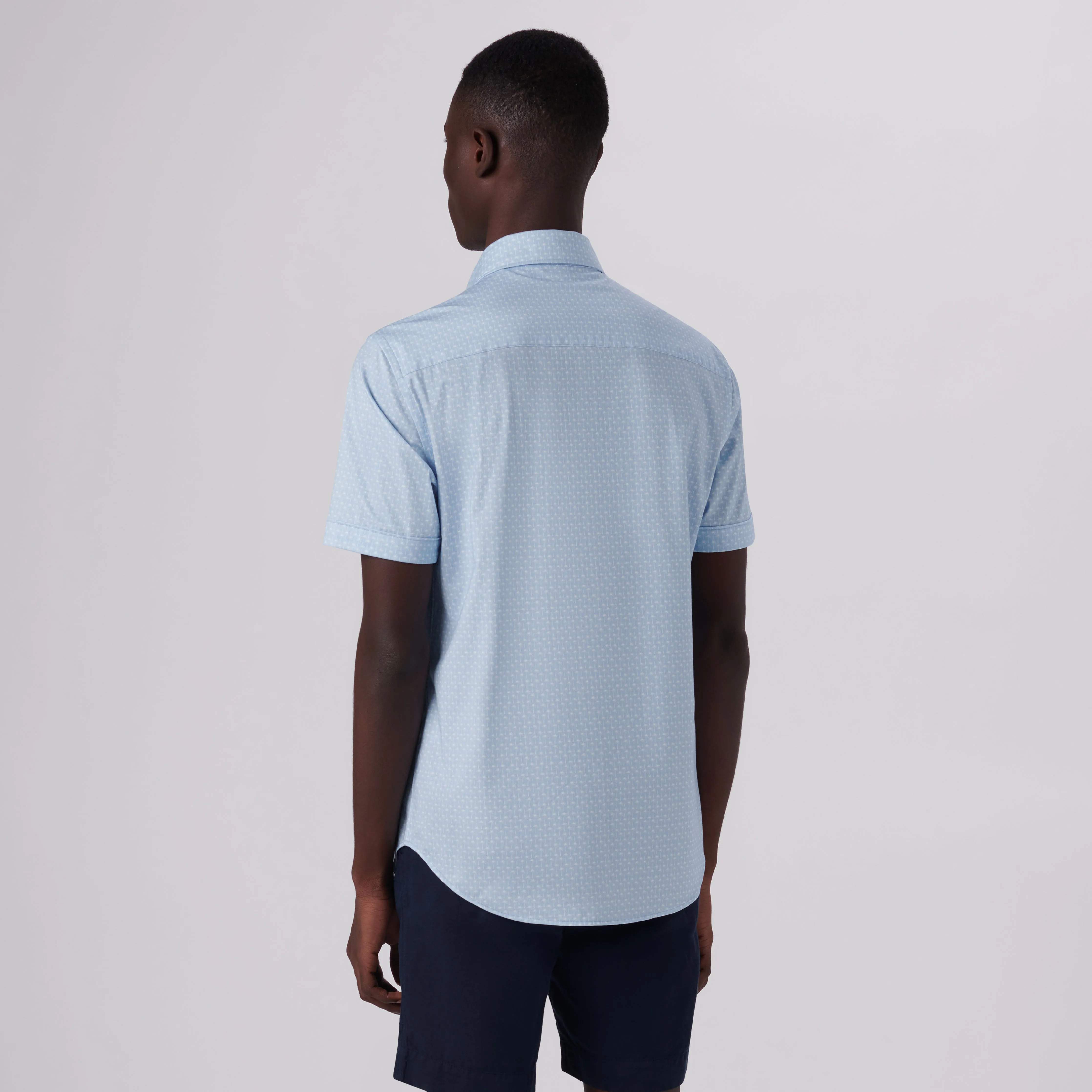 Miles Palm Tree Print OoohCotton Short Sleeve Shirt sold by Bugatchi product image thumbnail 4