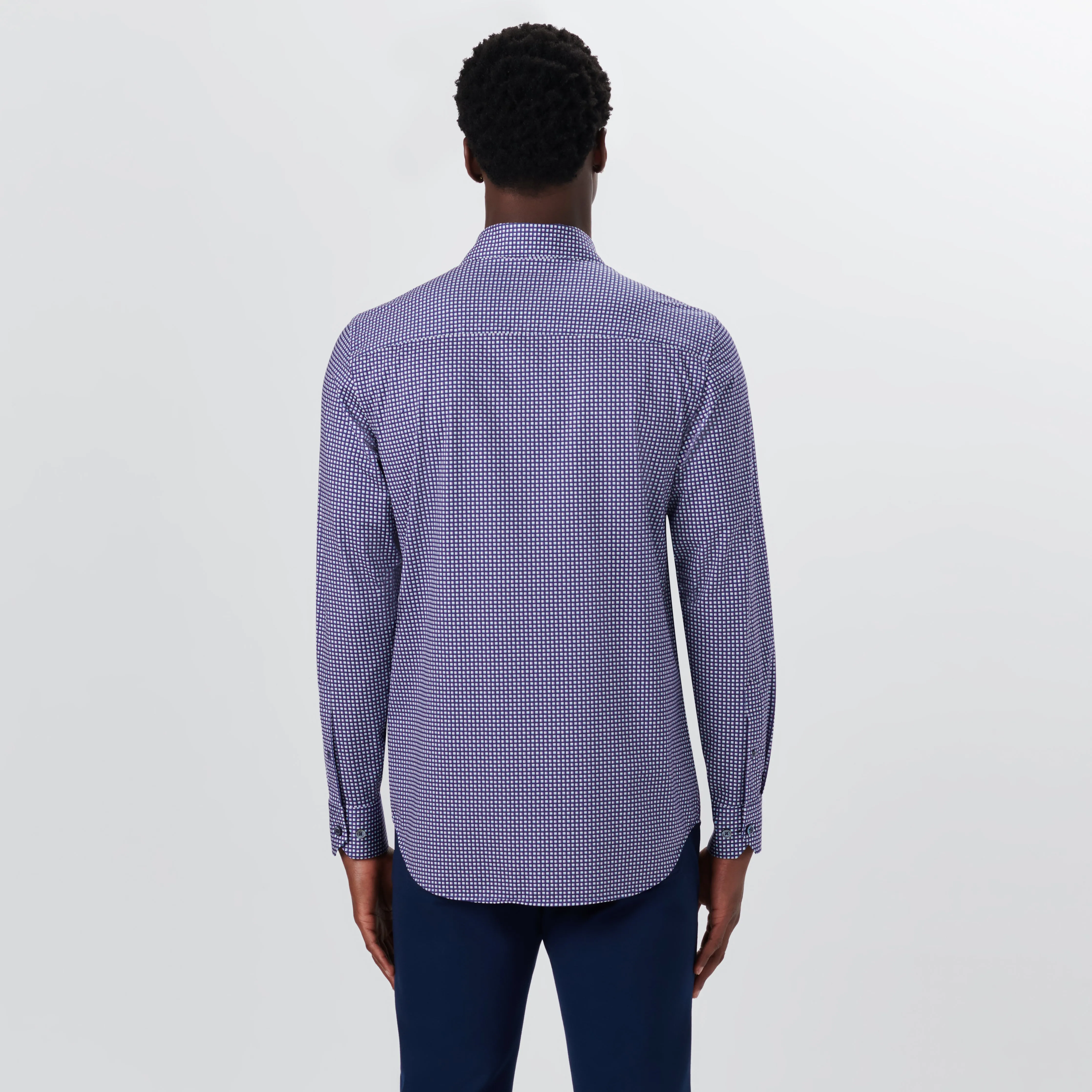 JAMES Mini Check OoohCotton Shirt sold by Bugatchi product image thumbnail 4