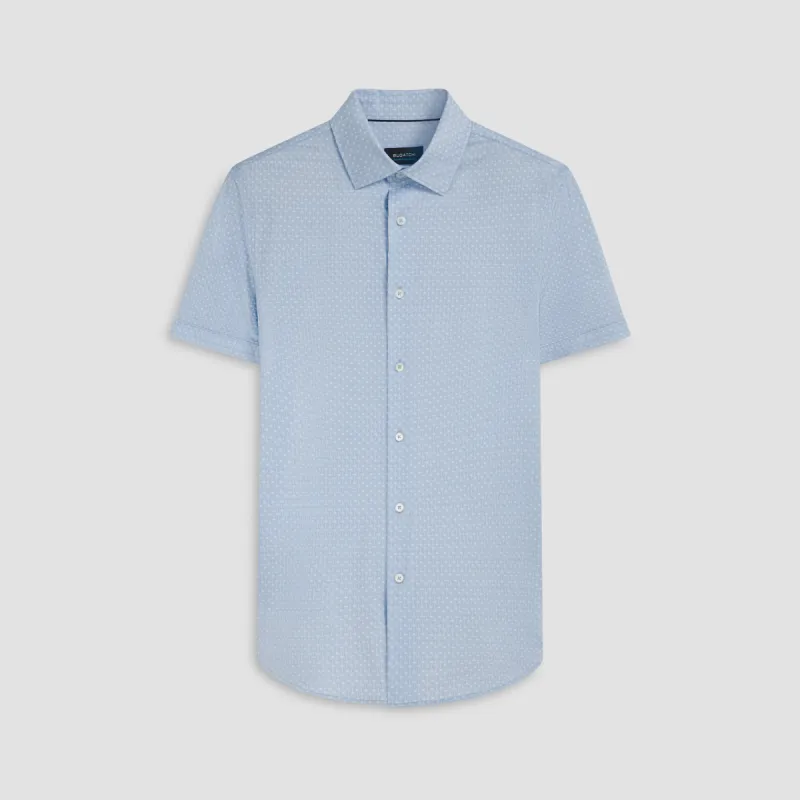 Miles Palm Tree Print OoohCotton Short Sleeve Shirt sold by Bugatchi