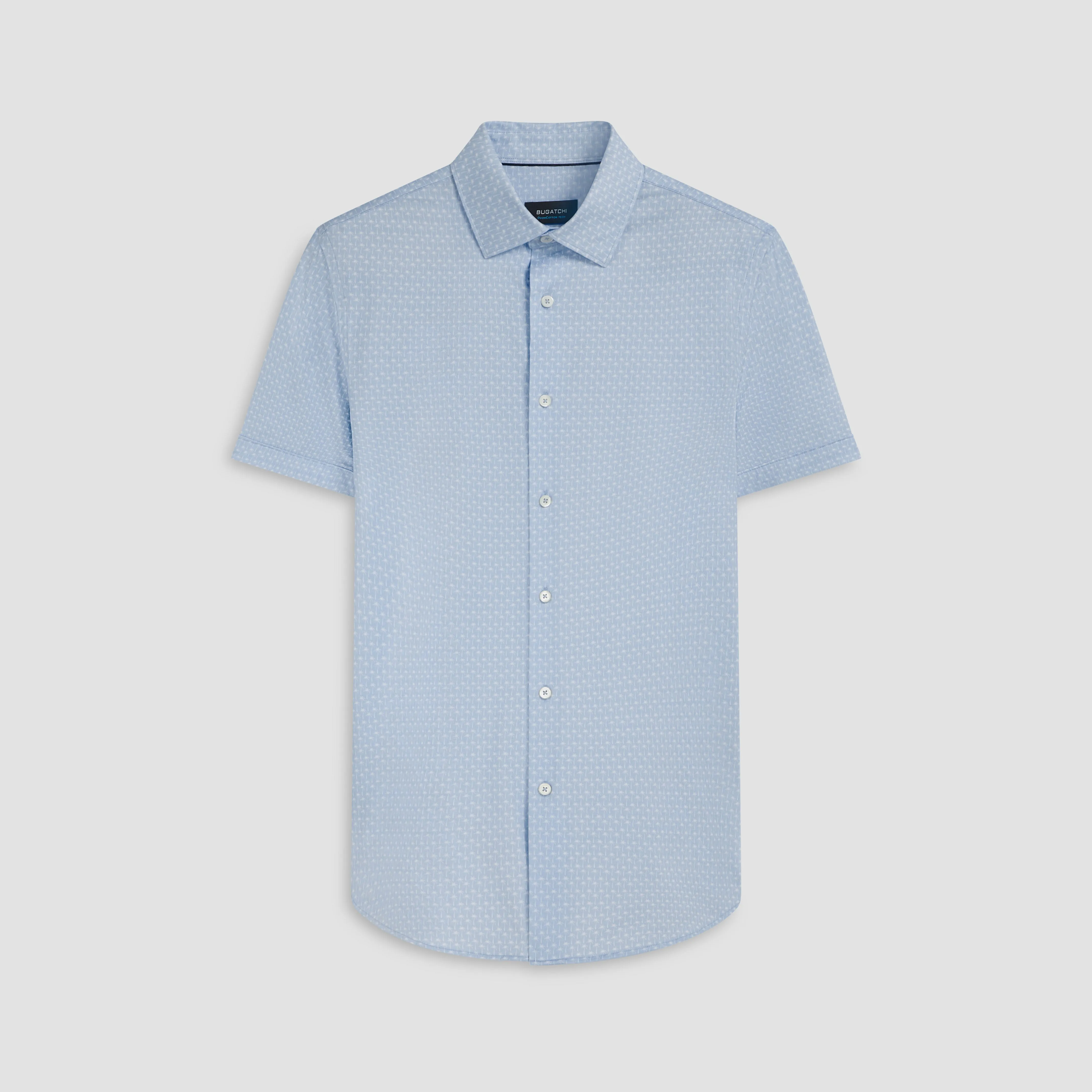 Miles Palm Tree Print OoohCotton Short Sleeve Shirt sold by Bugatchi