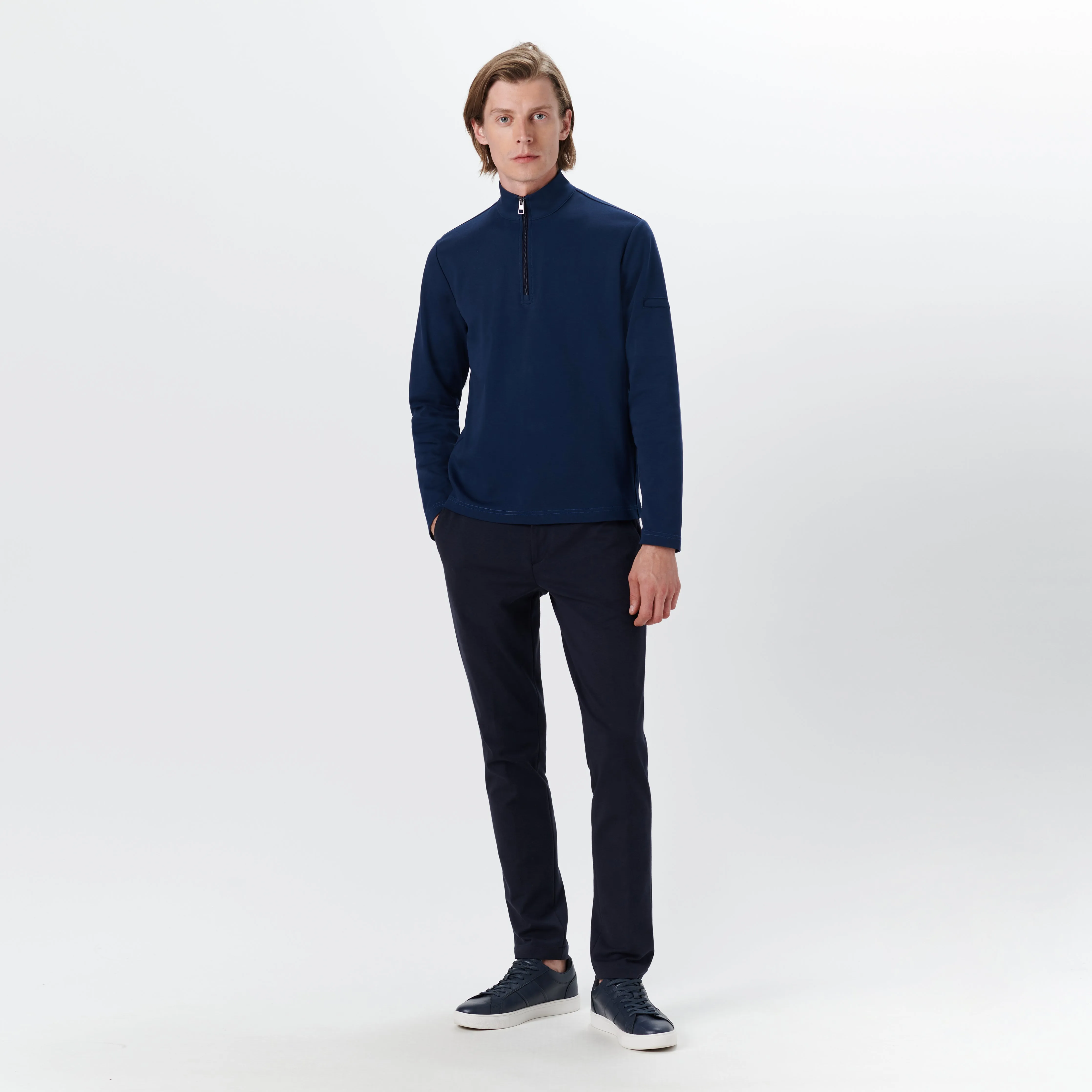 Long Sleeve Quarter Zip Pullover sold by Bugatchi product image thumbnail 5
