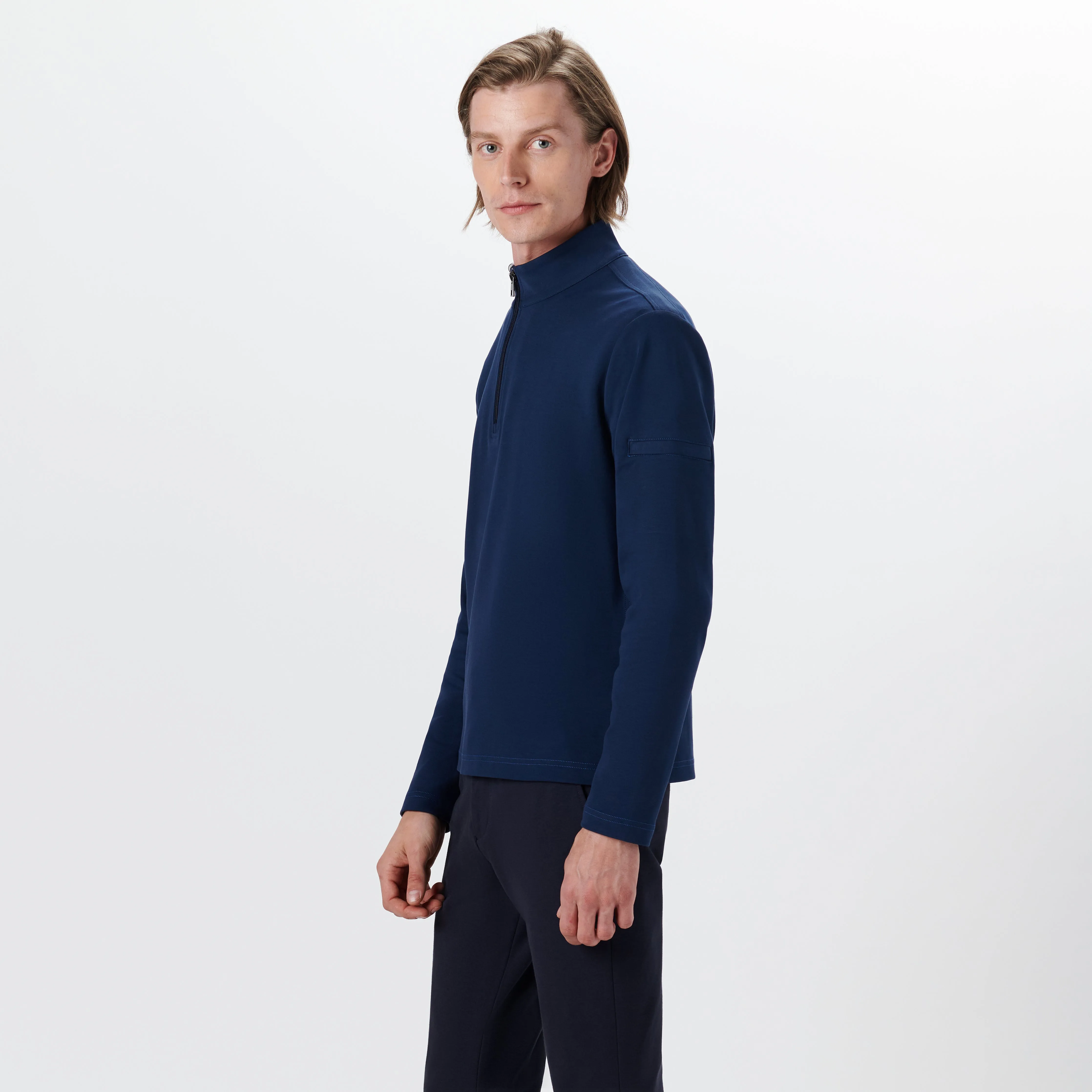 Long Sleeve Quarter Zip Pullover sold by Bugatchi product image thumbnail 3