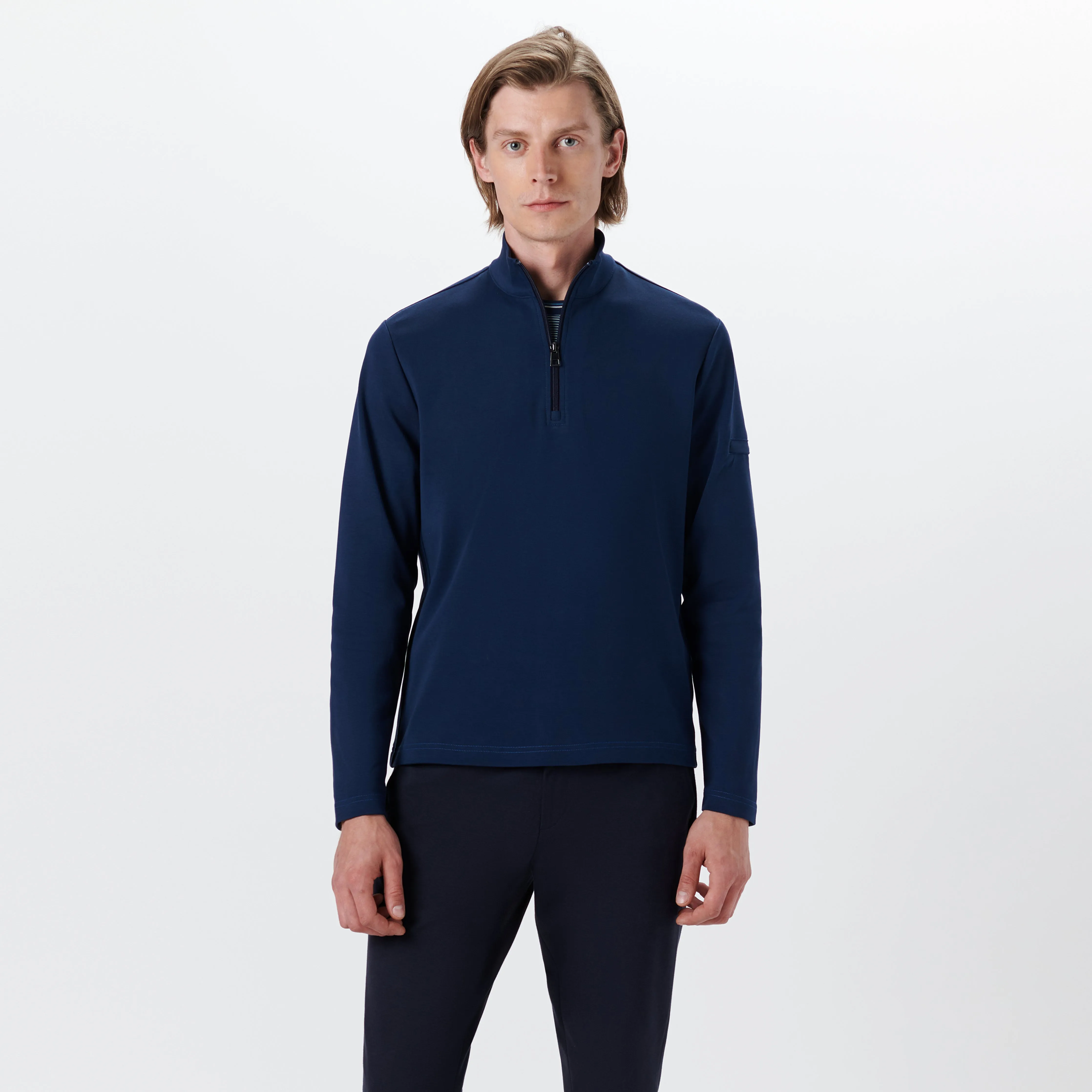 Long Sleeve Quarter Zip Pullover sold by Bugatchi product image thumbnail 2