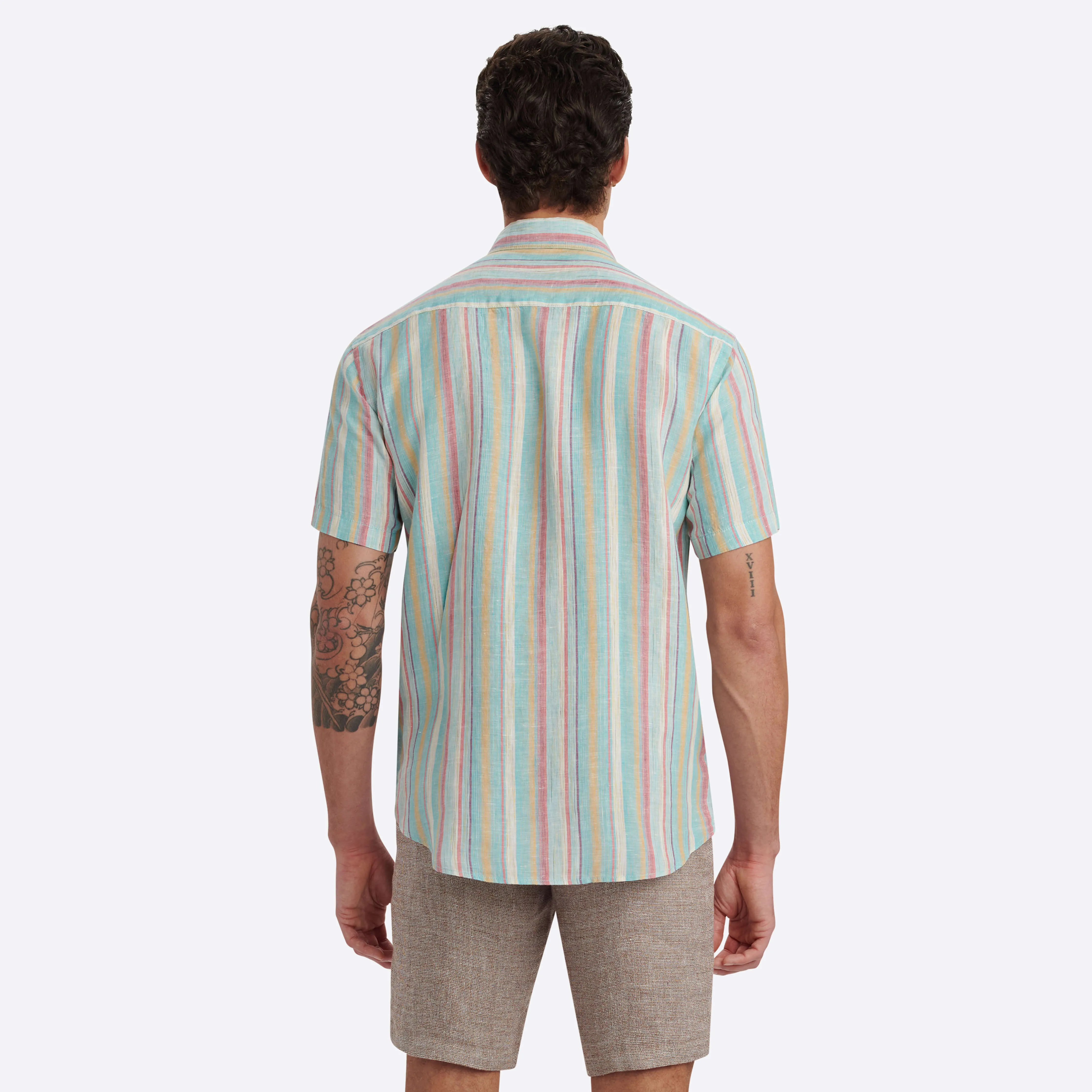 Orson Cabana Stripe Short Sleeve Shirt sold by Bugatchi product image thumbnail 4