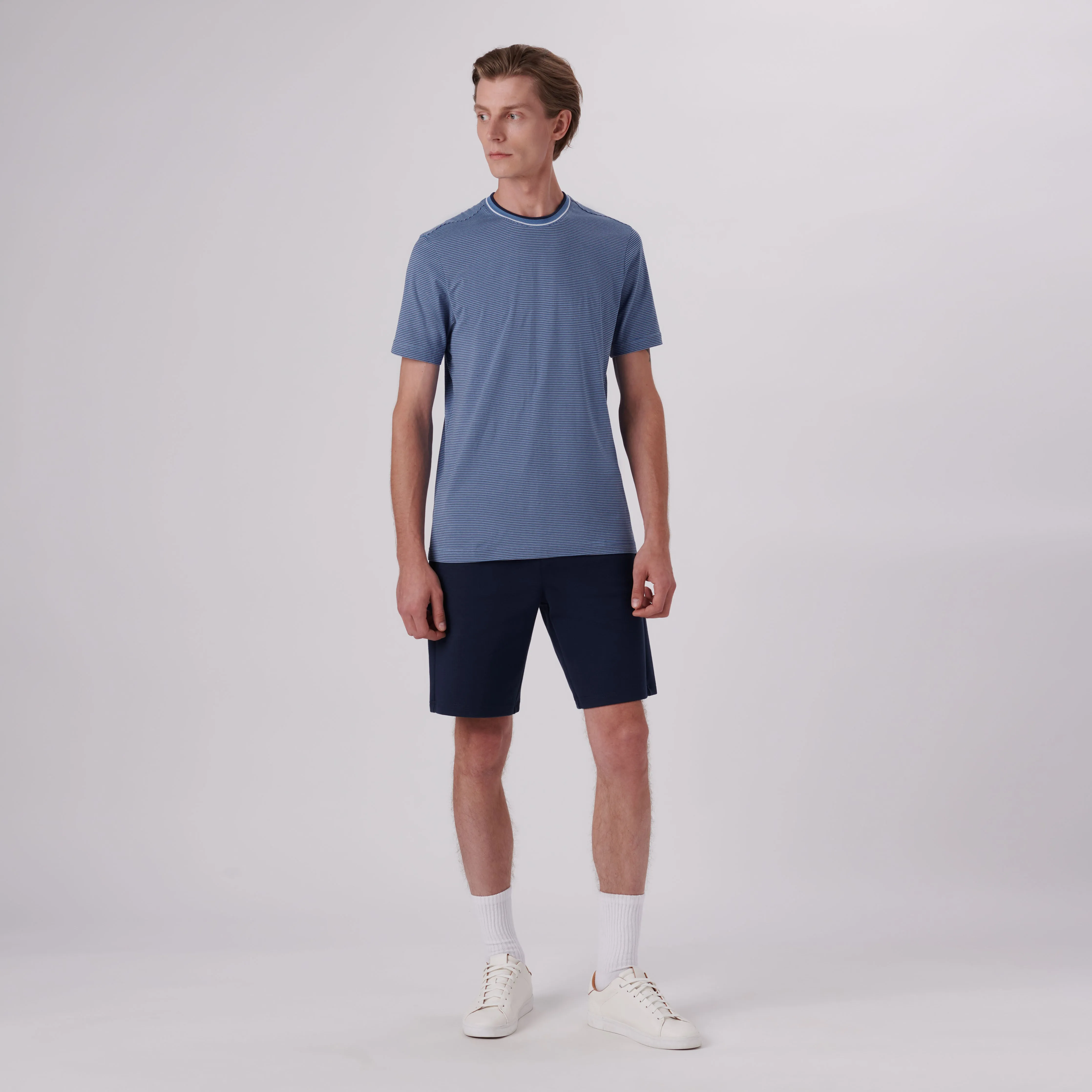 Striped Crew Neck T-Shirt sold by Bugatchi product image thumbnail 5