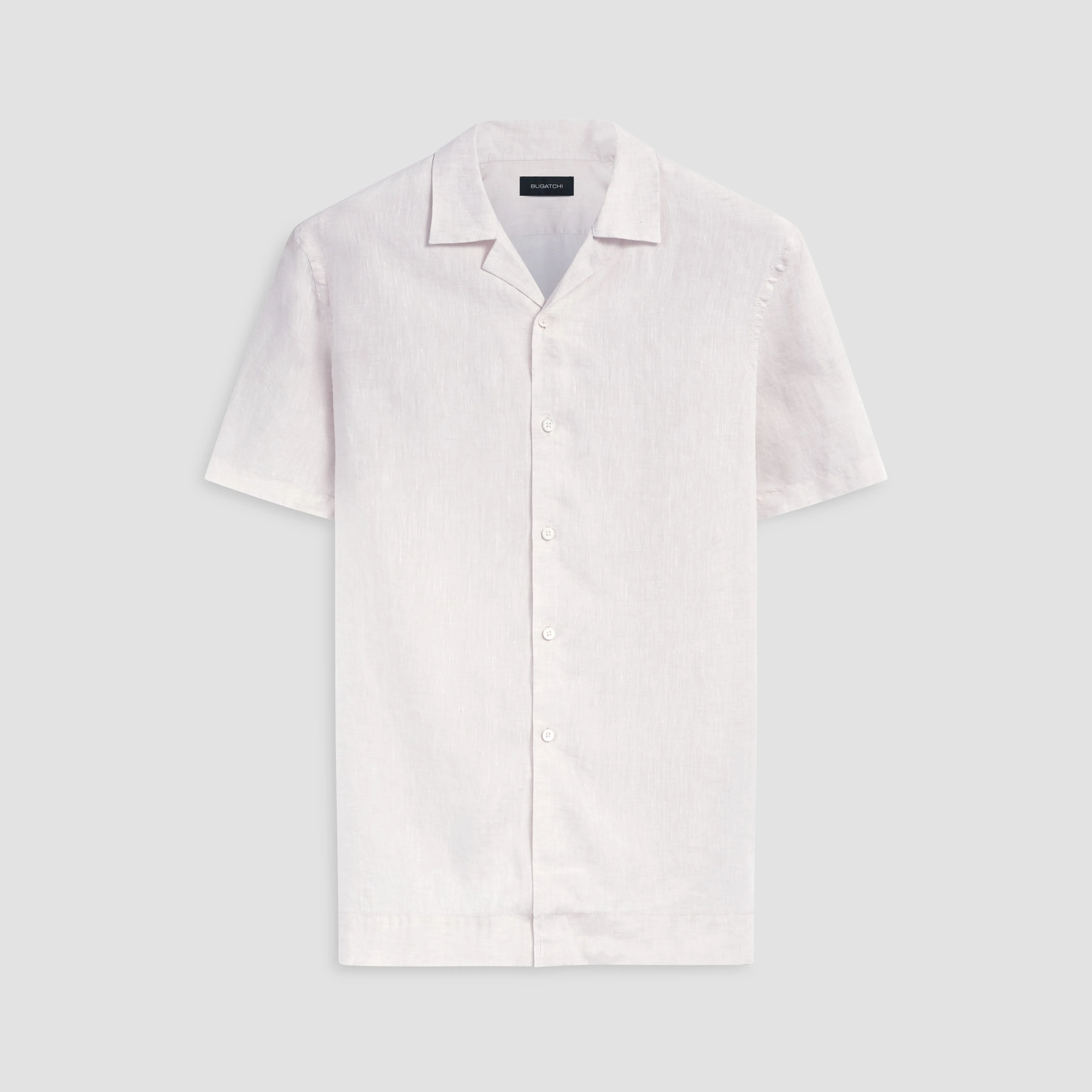 Jackson Solid Short Sleeve Linen Shirt sold by Bugatchi