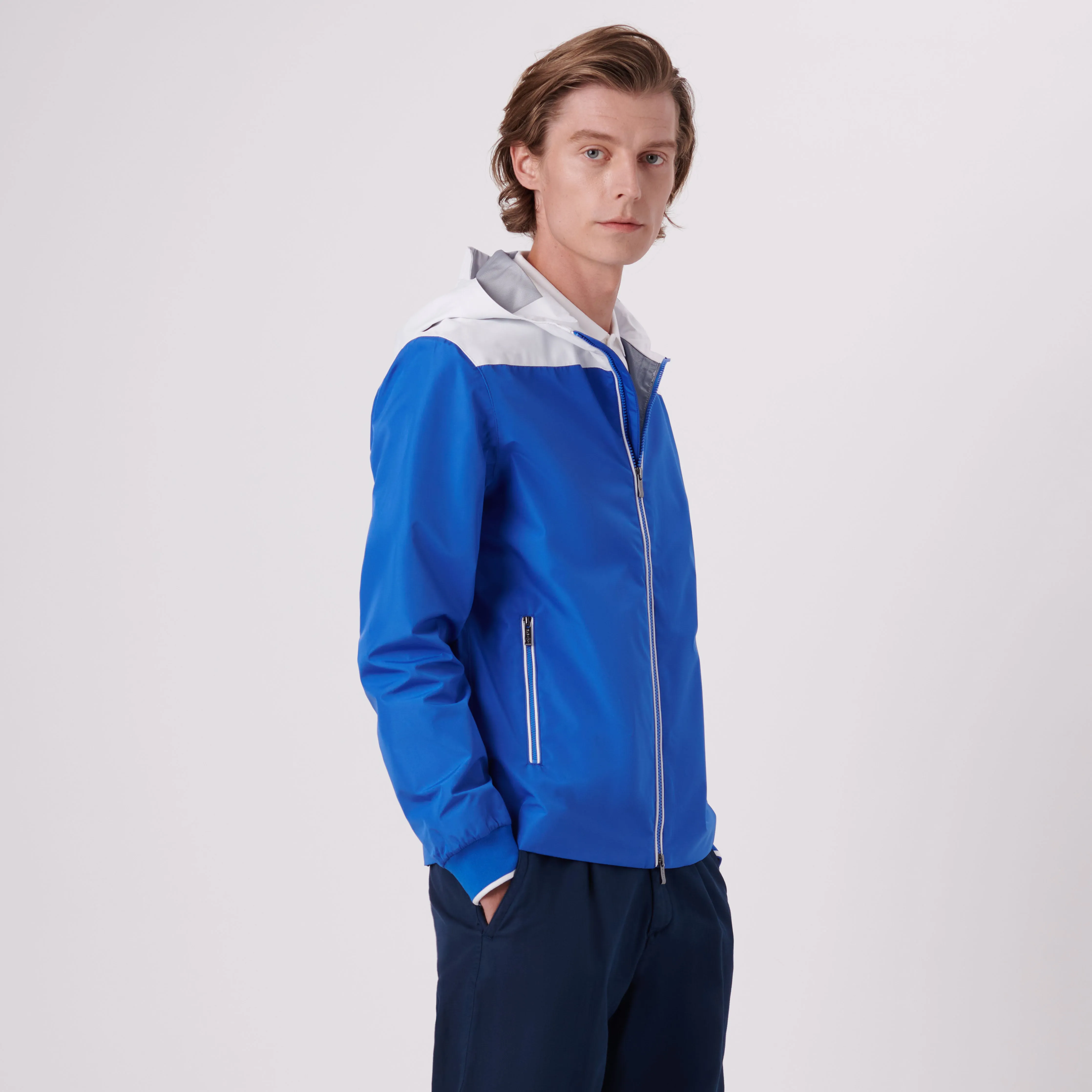 Two-Tone Nylon Windbreaker sold by Bugatchi product image thumbnail 3