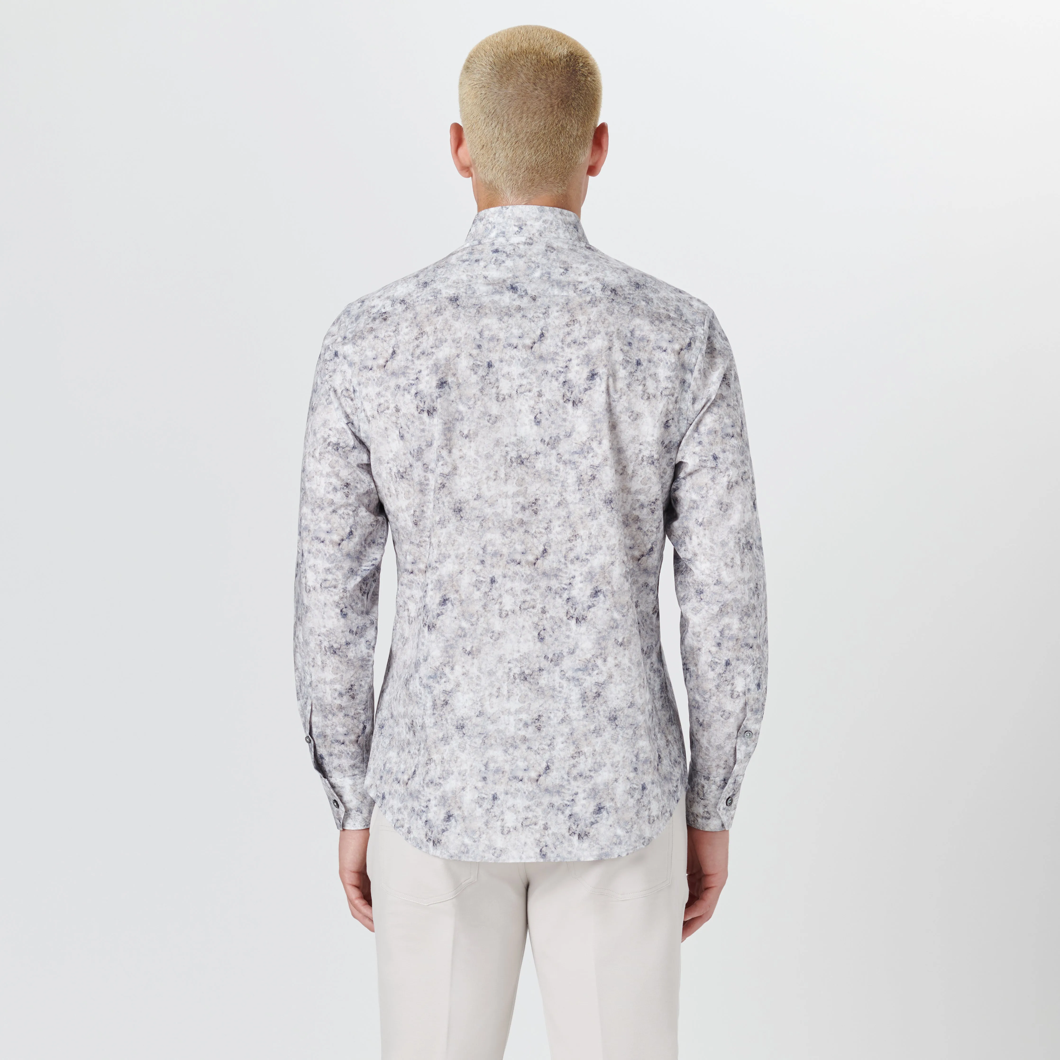 JULIAN Marble Print Shirt sold by Bugatchi product image thumbnail 4