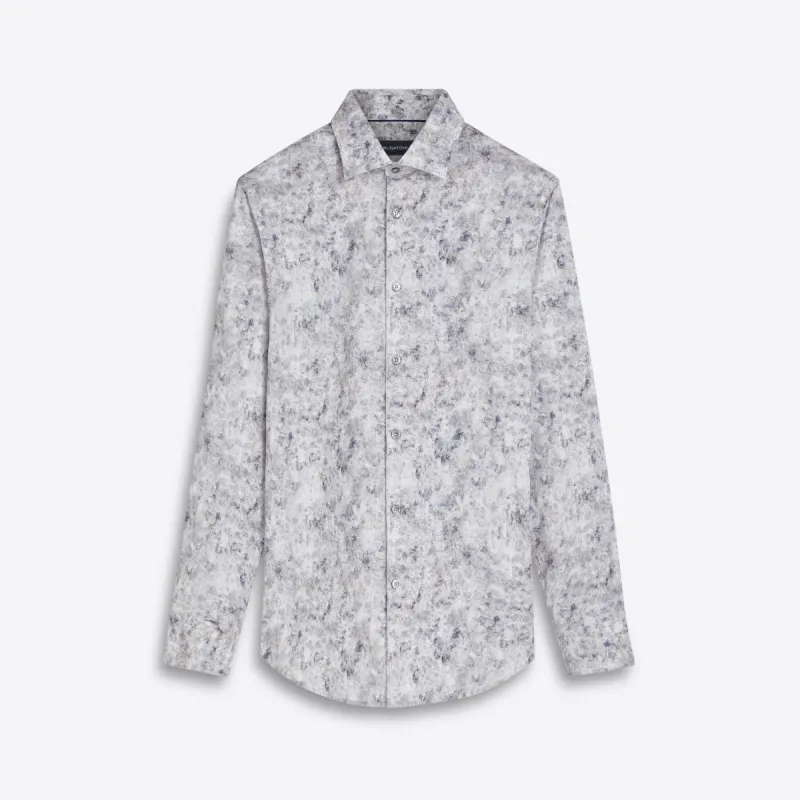 JULIAN Marble Print Shirt sold by Bugatchi