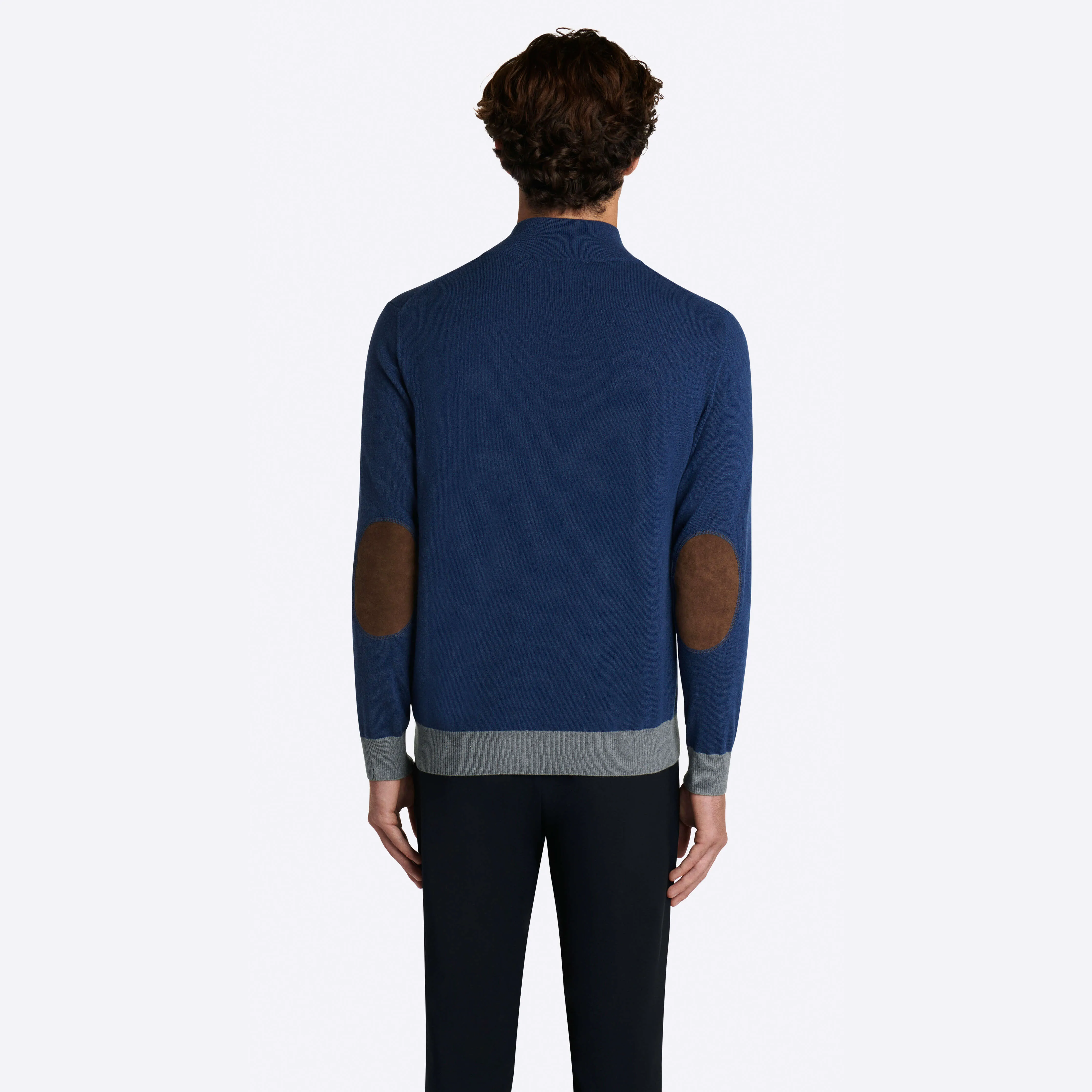 Solid Full Zip Mock Neck Sweater sold by Bugatchi product image thumbnail 5