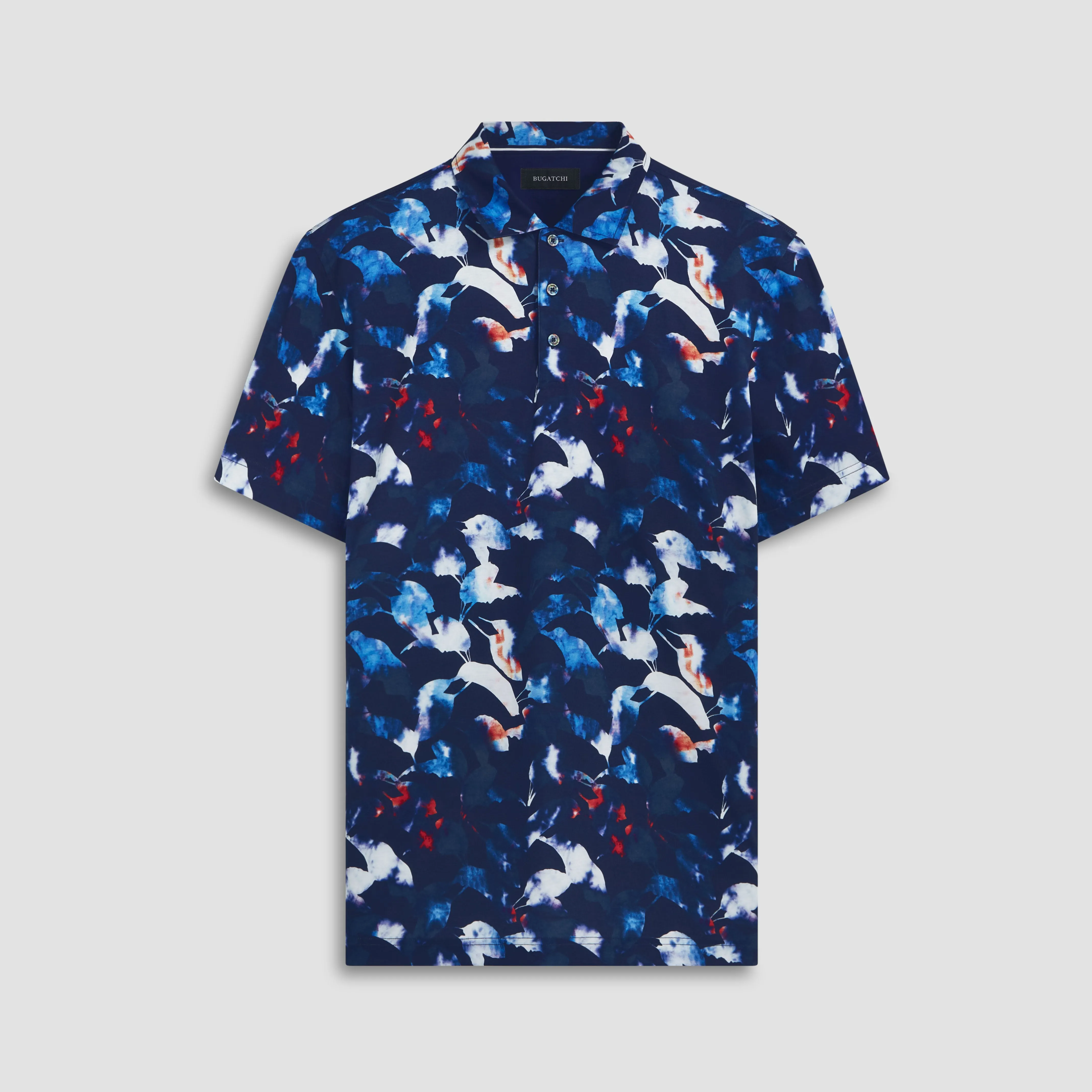 Hendrix Abstract Print Polo Shirt sold by Bugatchi