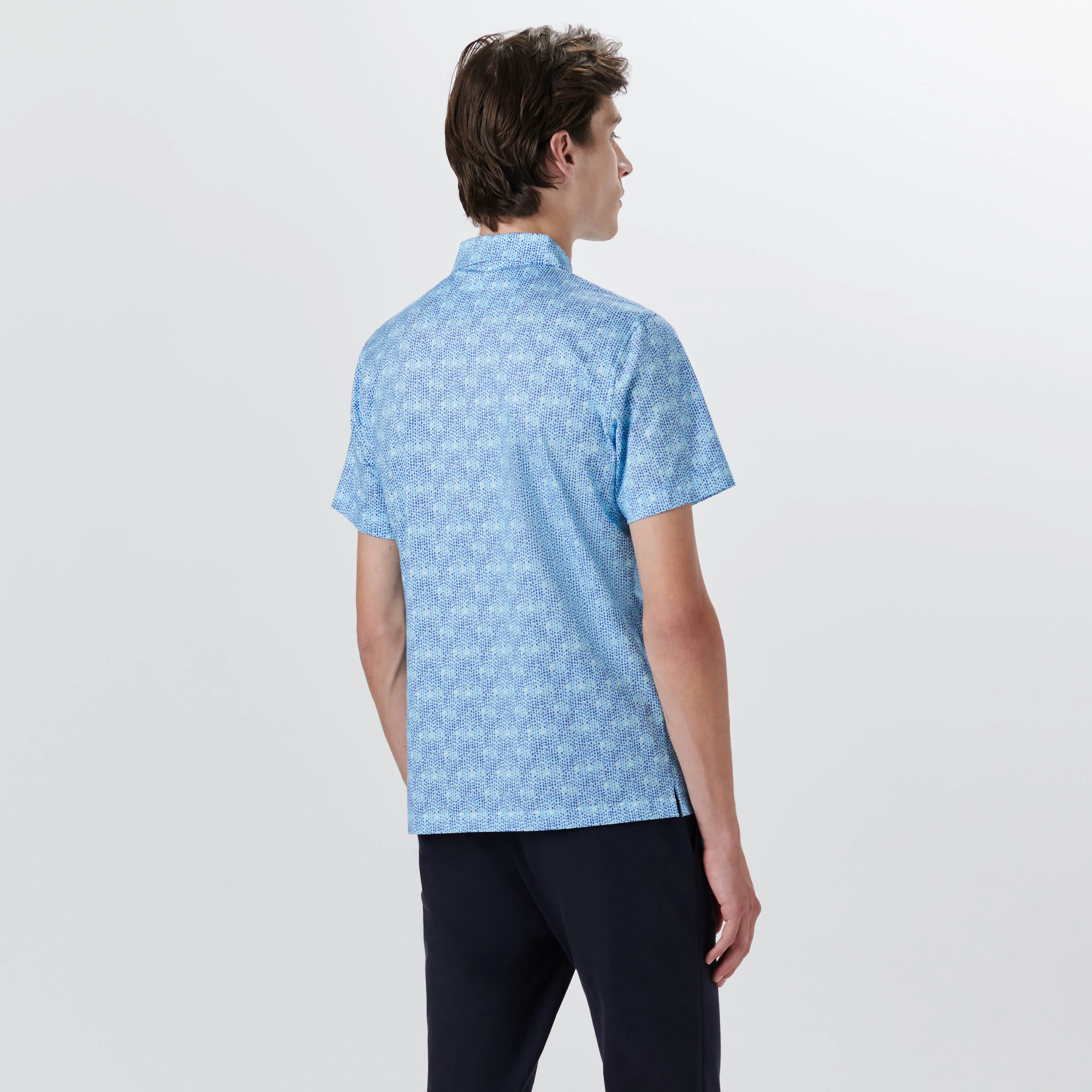 VICTOR Abstract Print OoohCotton Polo sold by Bugatchi product image thumbnail 4