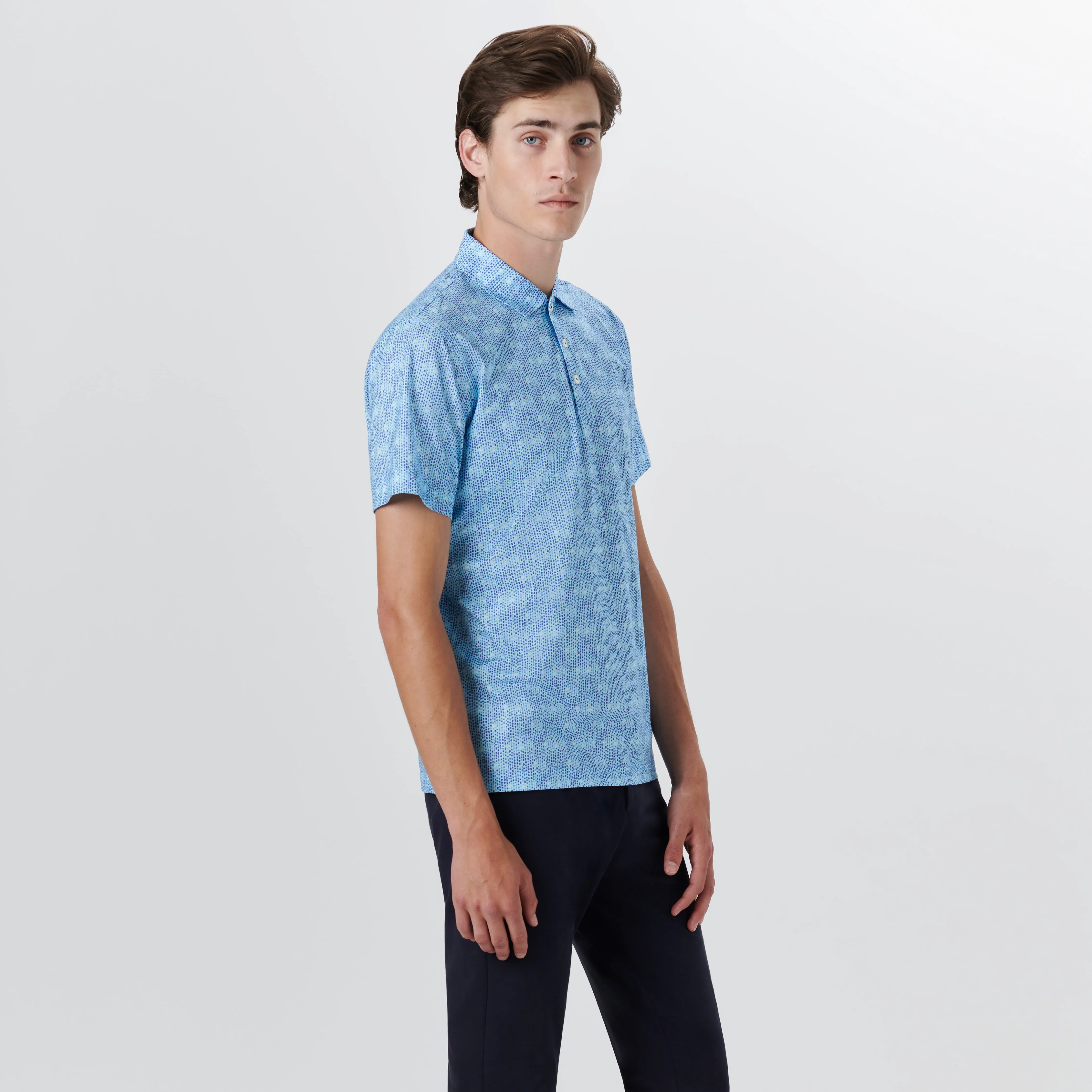 VICTOR Abstract Print OoohCotton Polo sold by Bugatchi product image thumbnail 3