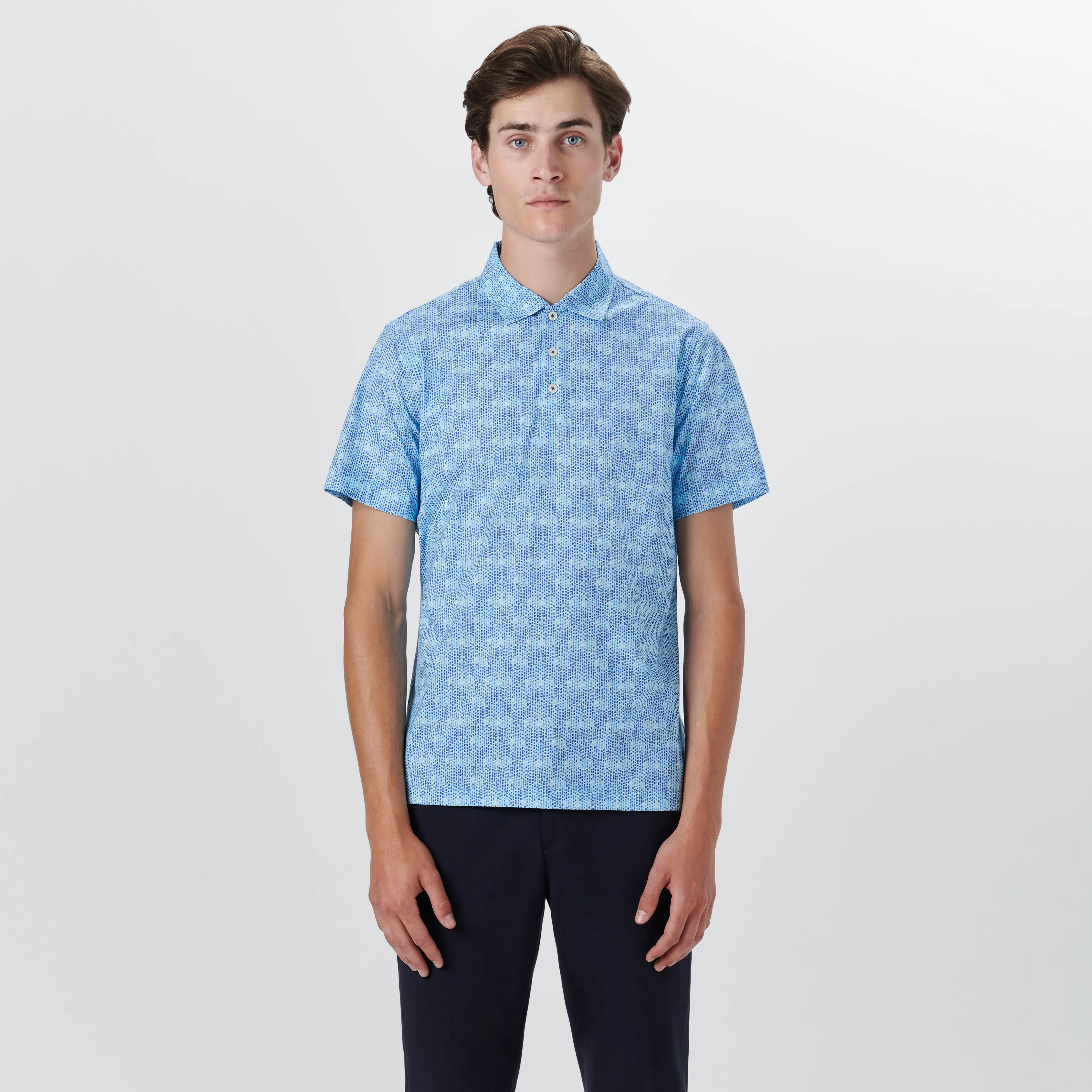 VICTOR Abstract Print OoohCotton Polo sold by Bugatchi product image thumbnail 2