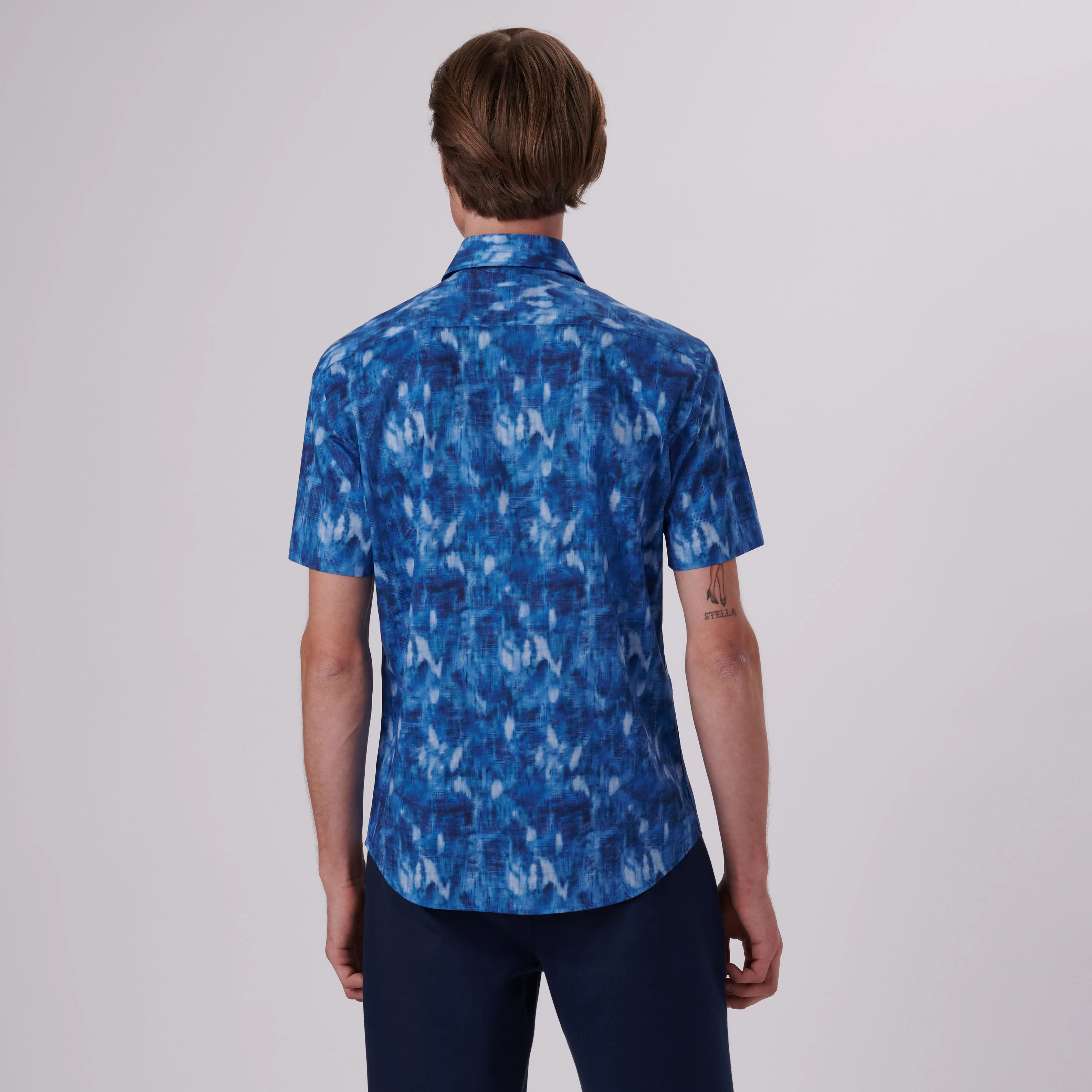 Orson Abstract Print Short Sleeve Shirt sold by Bugatchi product image thumbnail 4