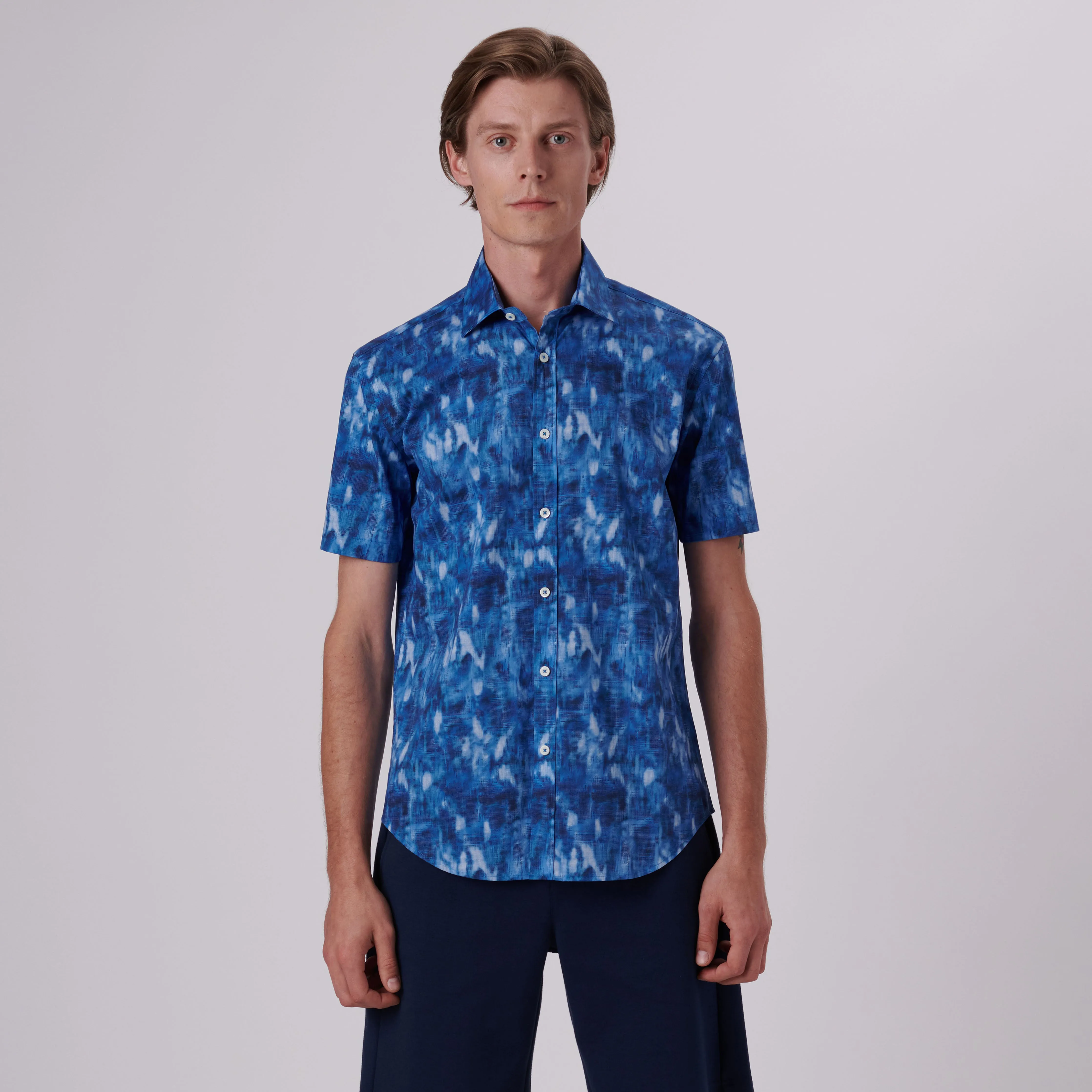 Orson Abstract Print Short Sleeve Shirt sold by Bugatchi product image thumbnail 2
