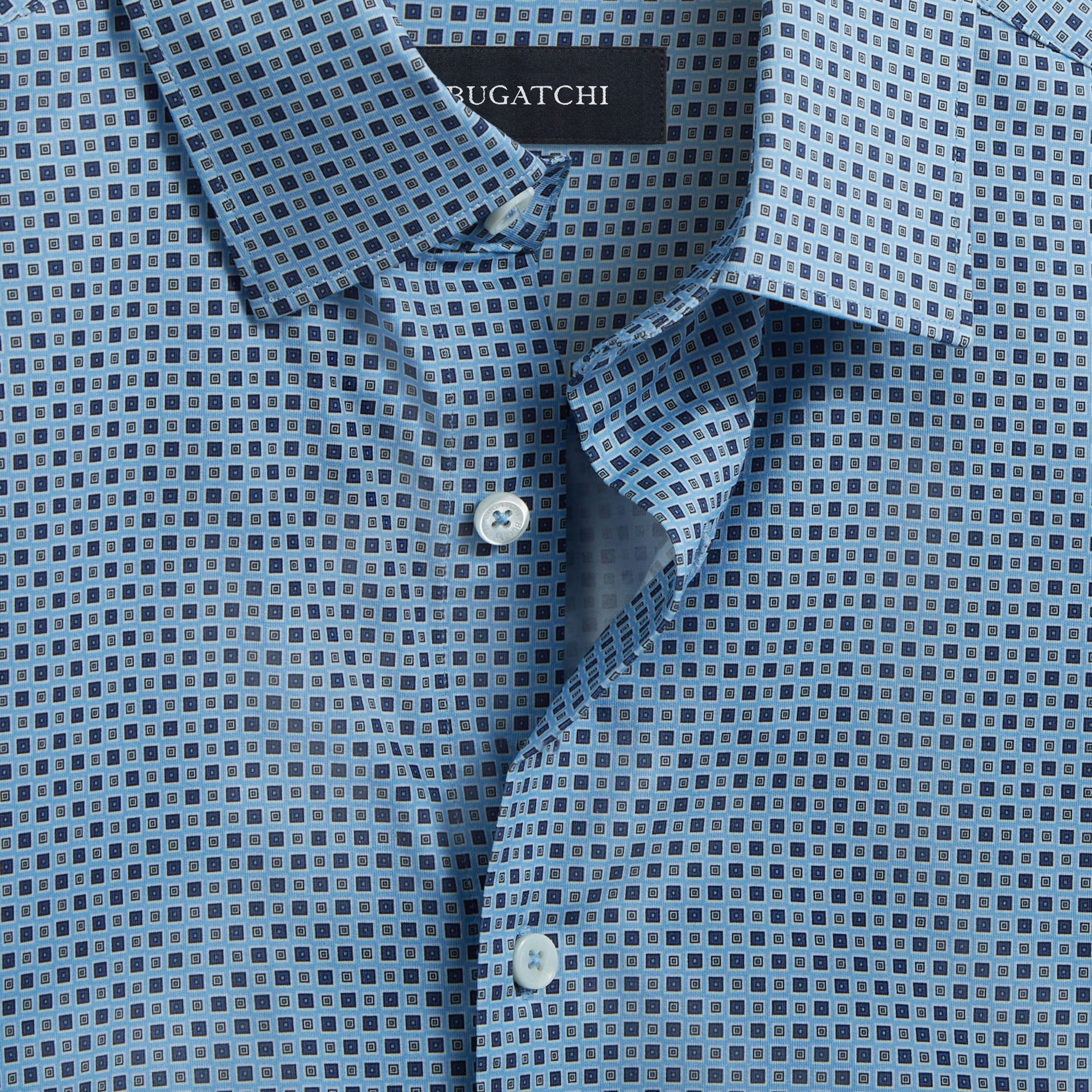 Milo Geometric OoohCotton Short Sleeve Shirt sold by Bugatchi product image thumbnail 2