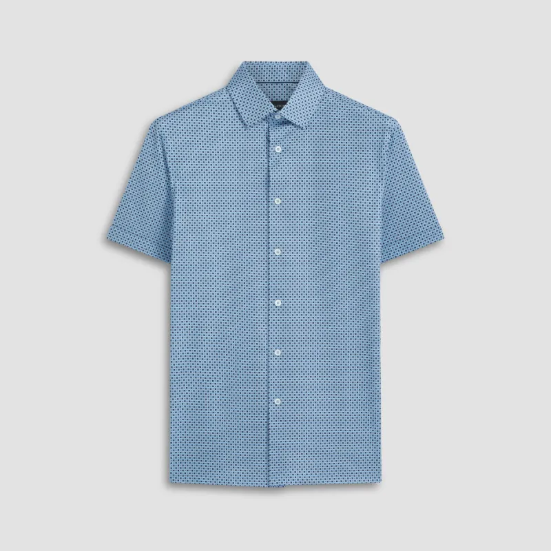 Milo Geometric OoohCotton Short Sleeve Shirt sold by Bugatchi