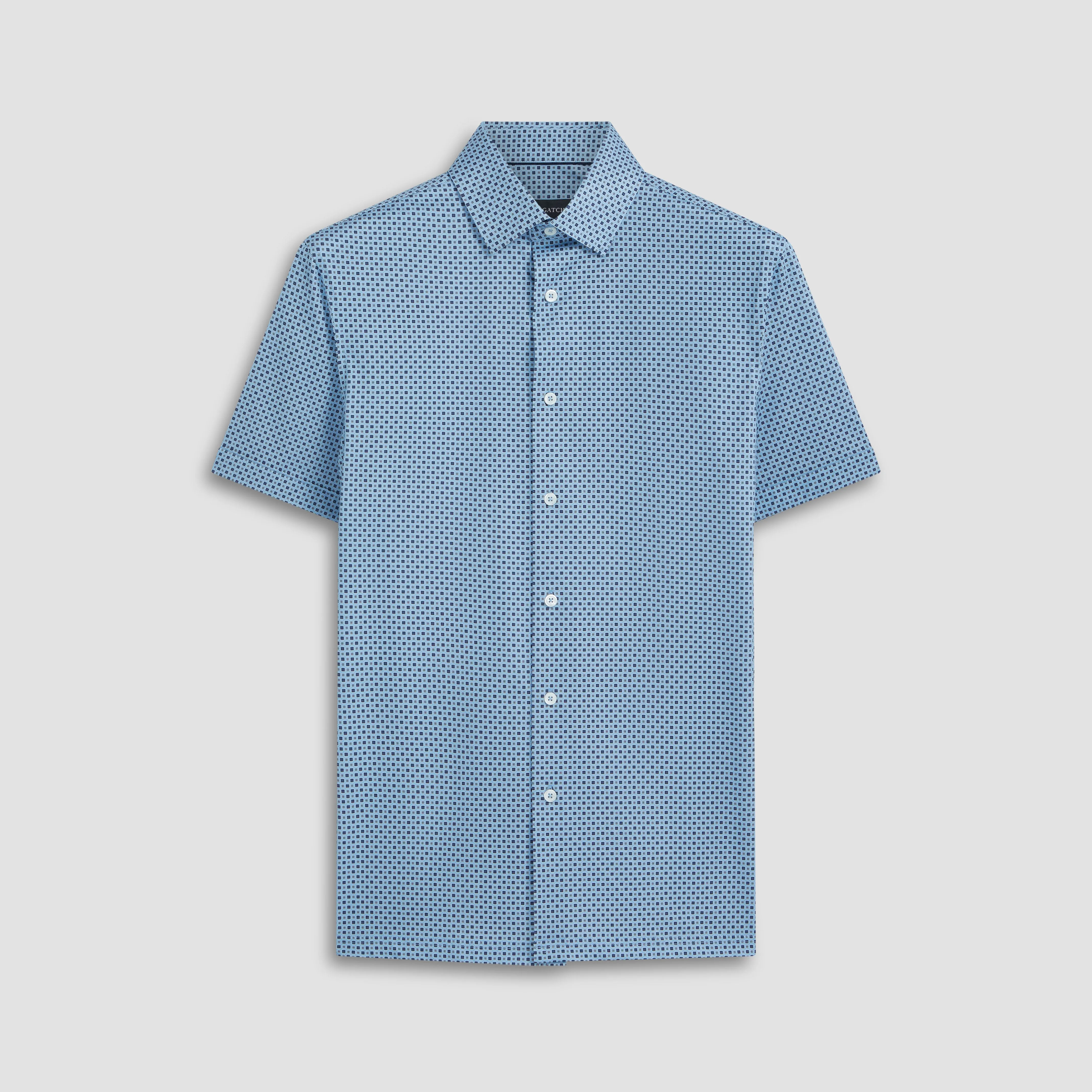 Milo Geometric OoohCotton Short Sleeve Shirt sold by Bugatchi