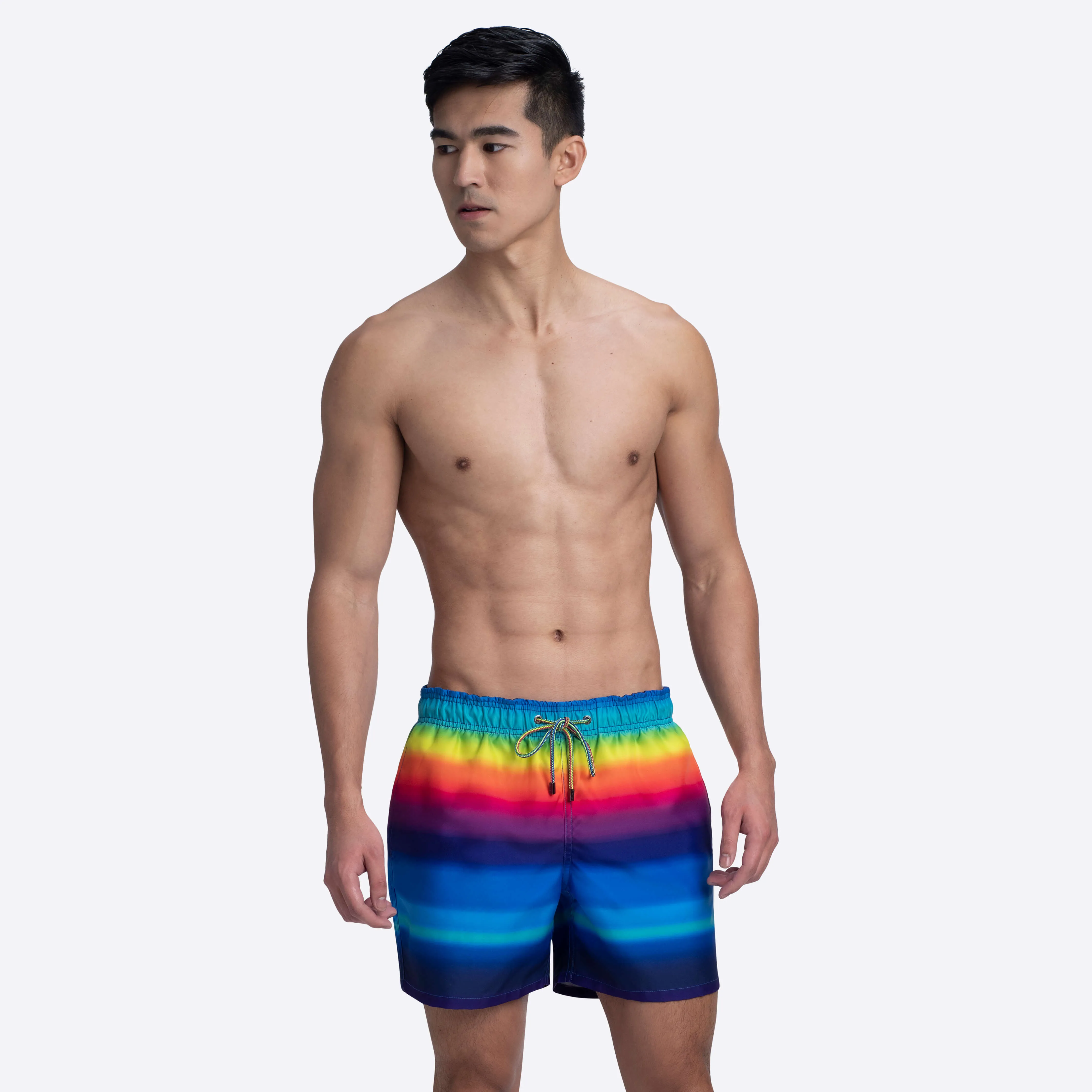 LENOX Rainbow Print Swim Trunks sold by Bugatchi product image thumbnail 2