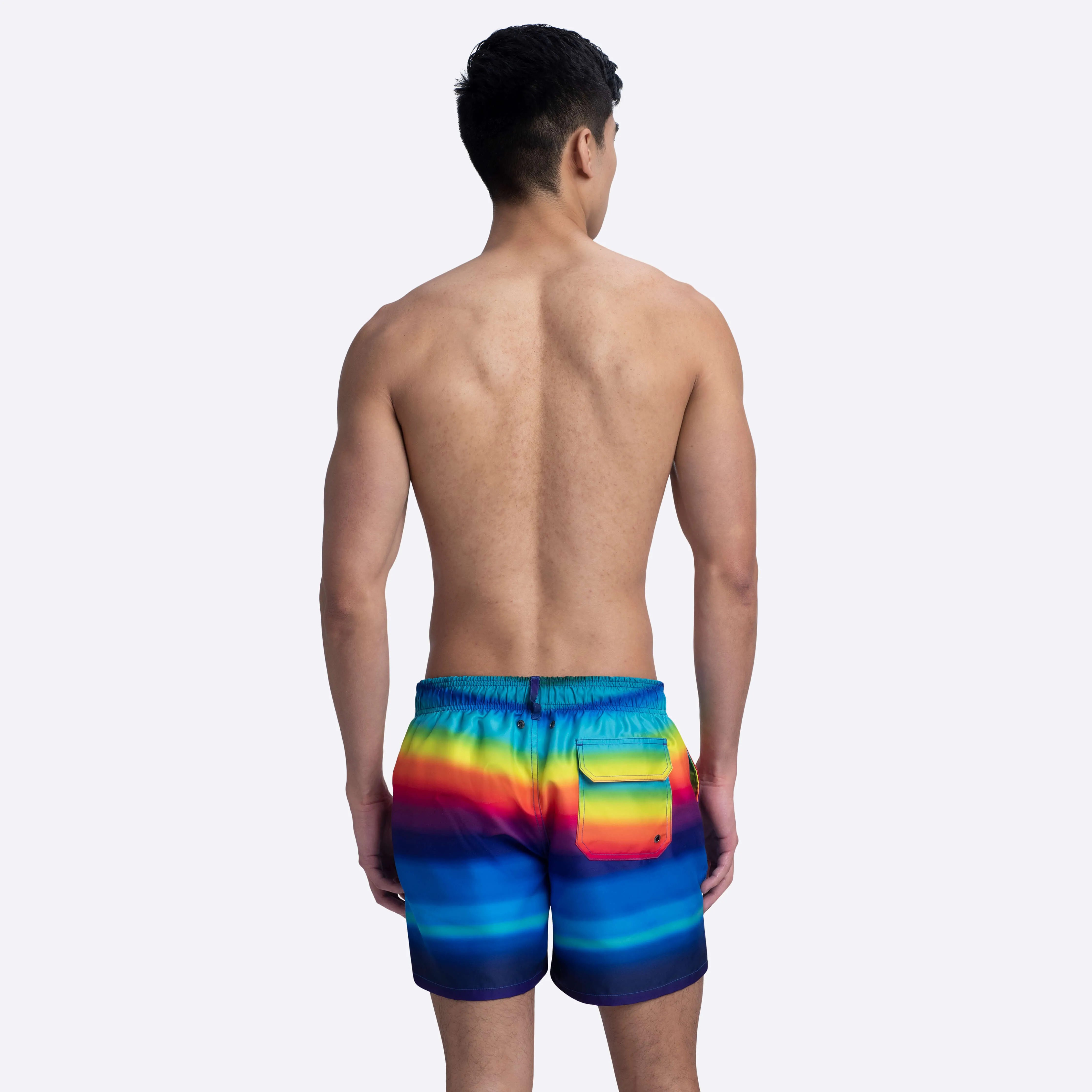 LENOX Rainbow Print Swim Trunks sold by Bugatchi product image thumbnail 4