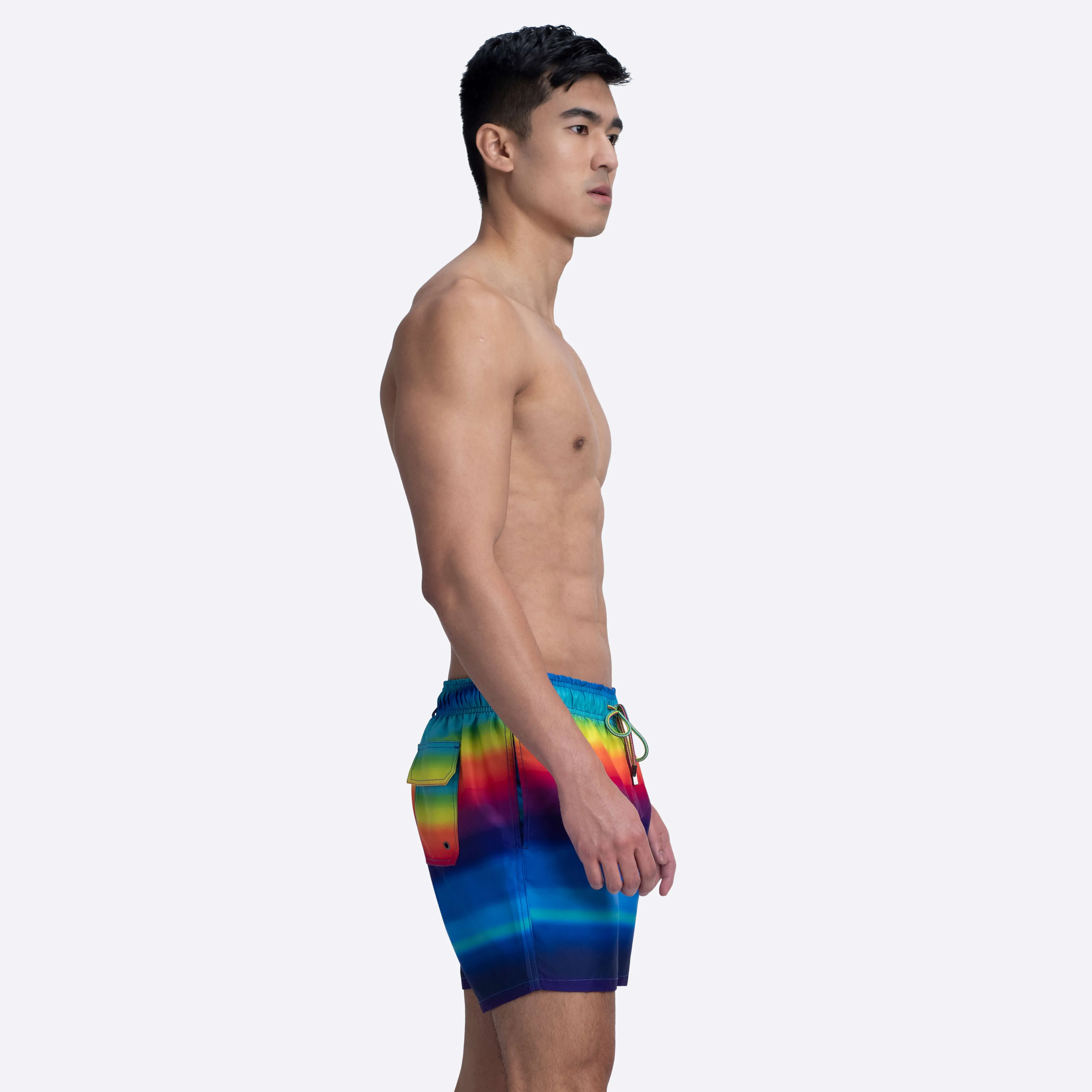LENOX Rainbow Print Swim Trunks sold by Bugatchi product image thumbnail 3