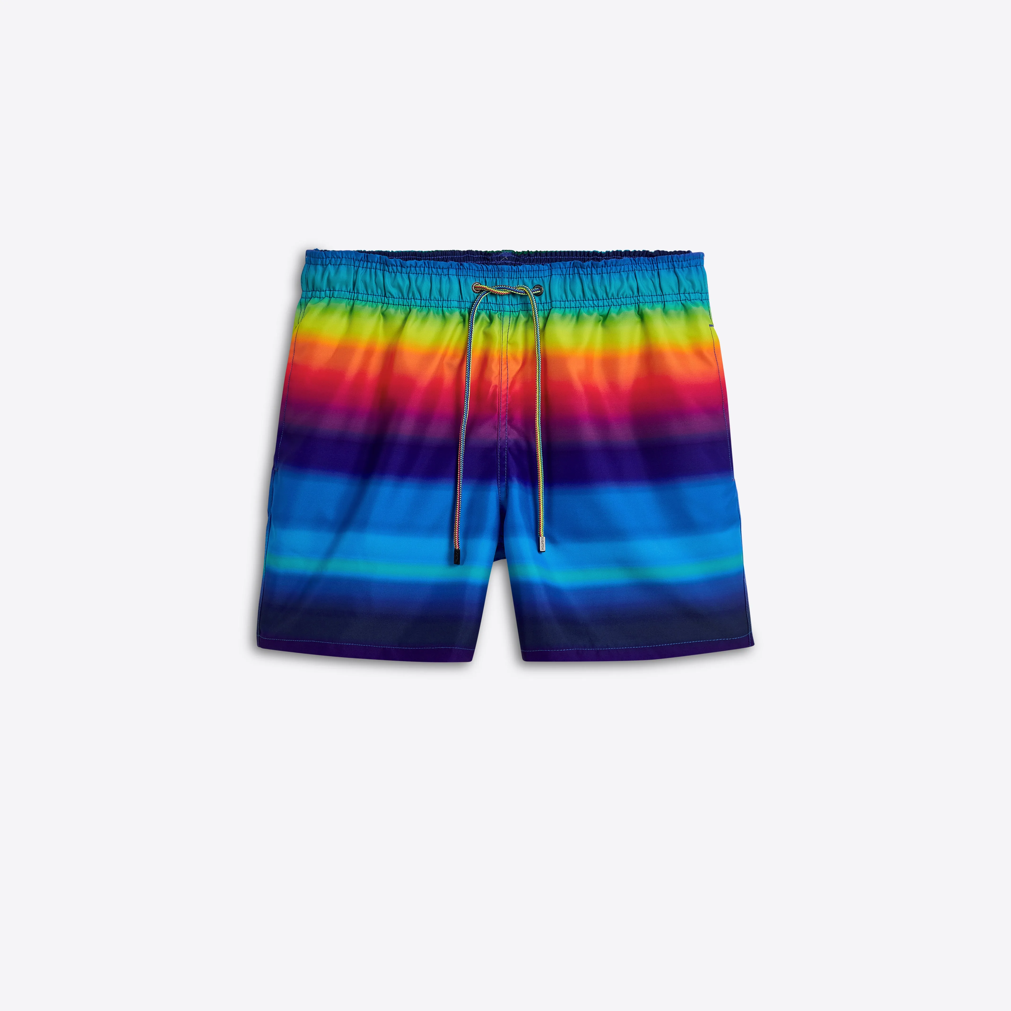 LENOX Rainbow Print Swim Trunks sold by Bugatchi