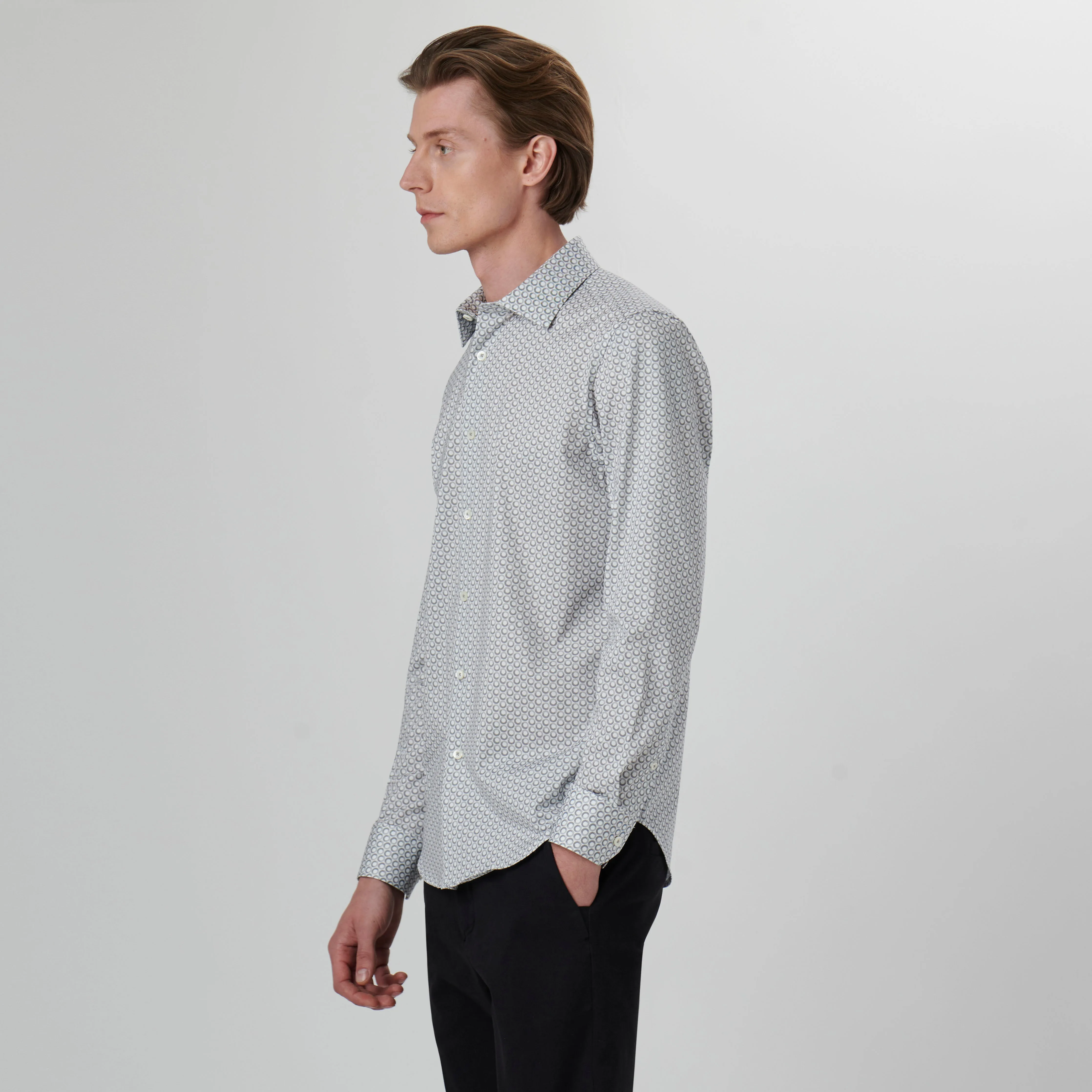 James Geometric OoohCotton Shirt sold by Bugatchi product image thumbnail 3
