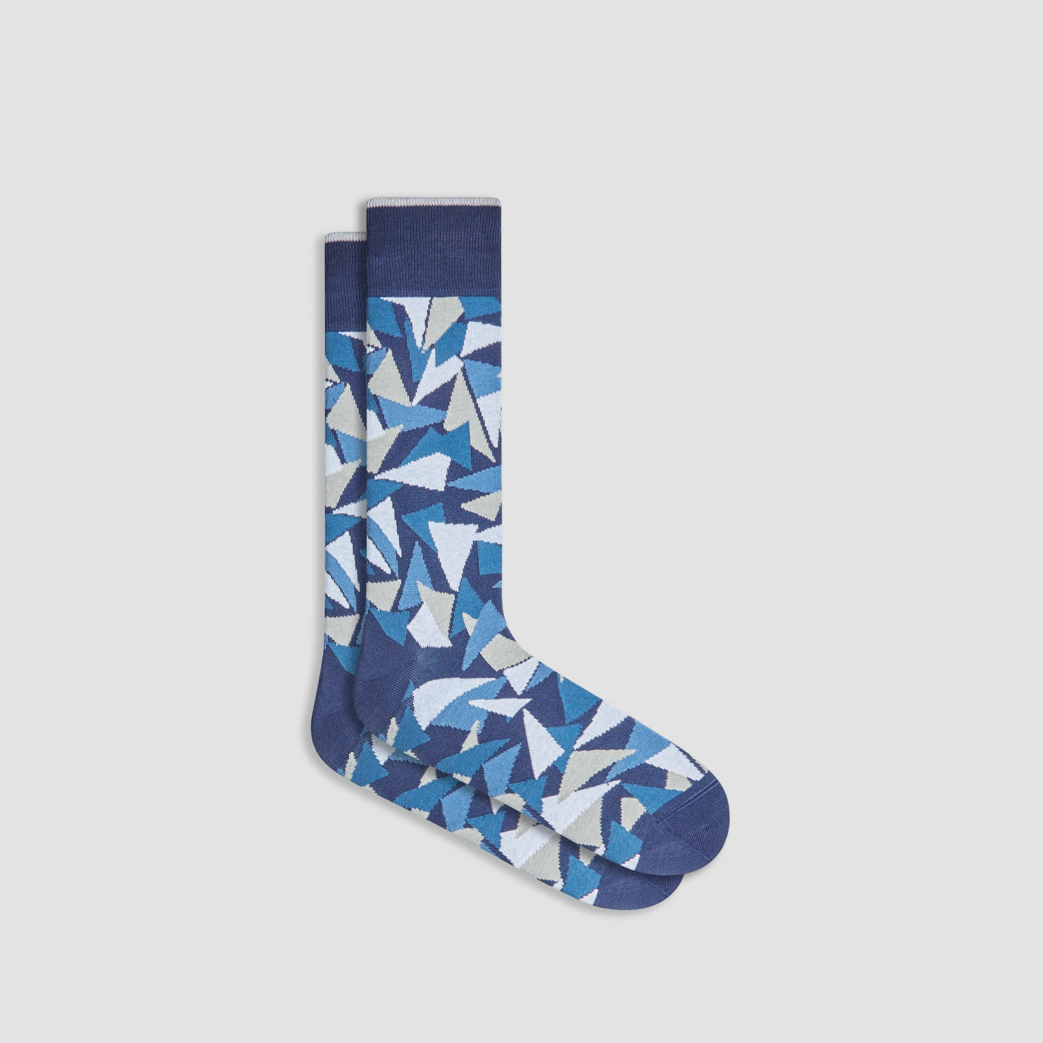 Abstract Mid-Calf Socks sold by Bugatchi