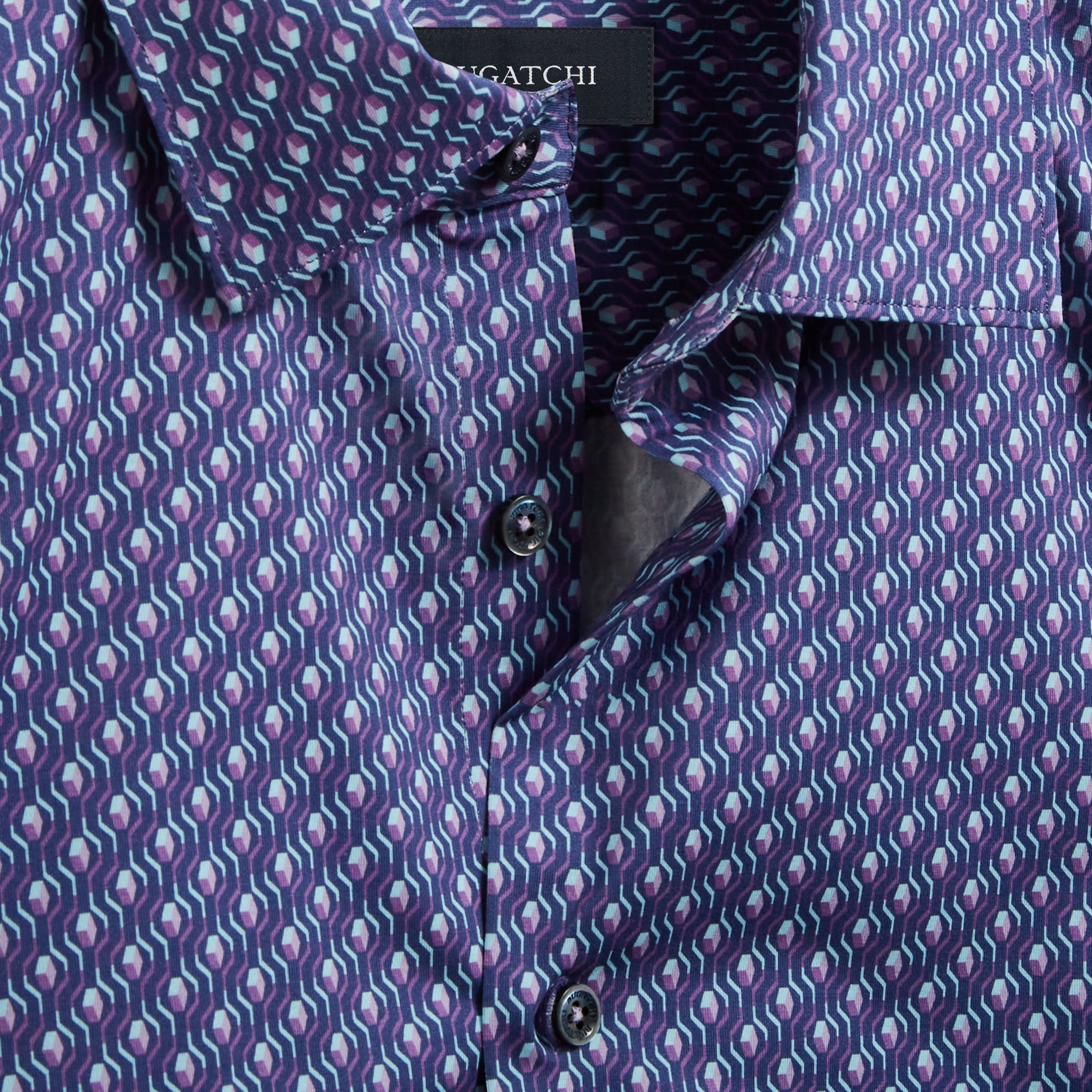 James Geometric OoohCotton Shirt sold by Bugatchi product image thumbnail 2