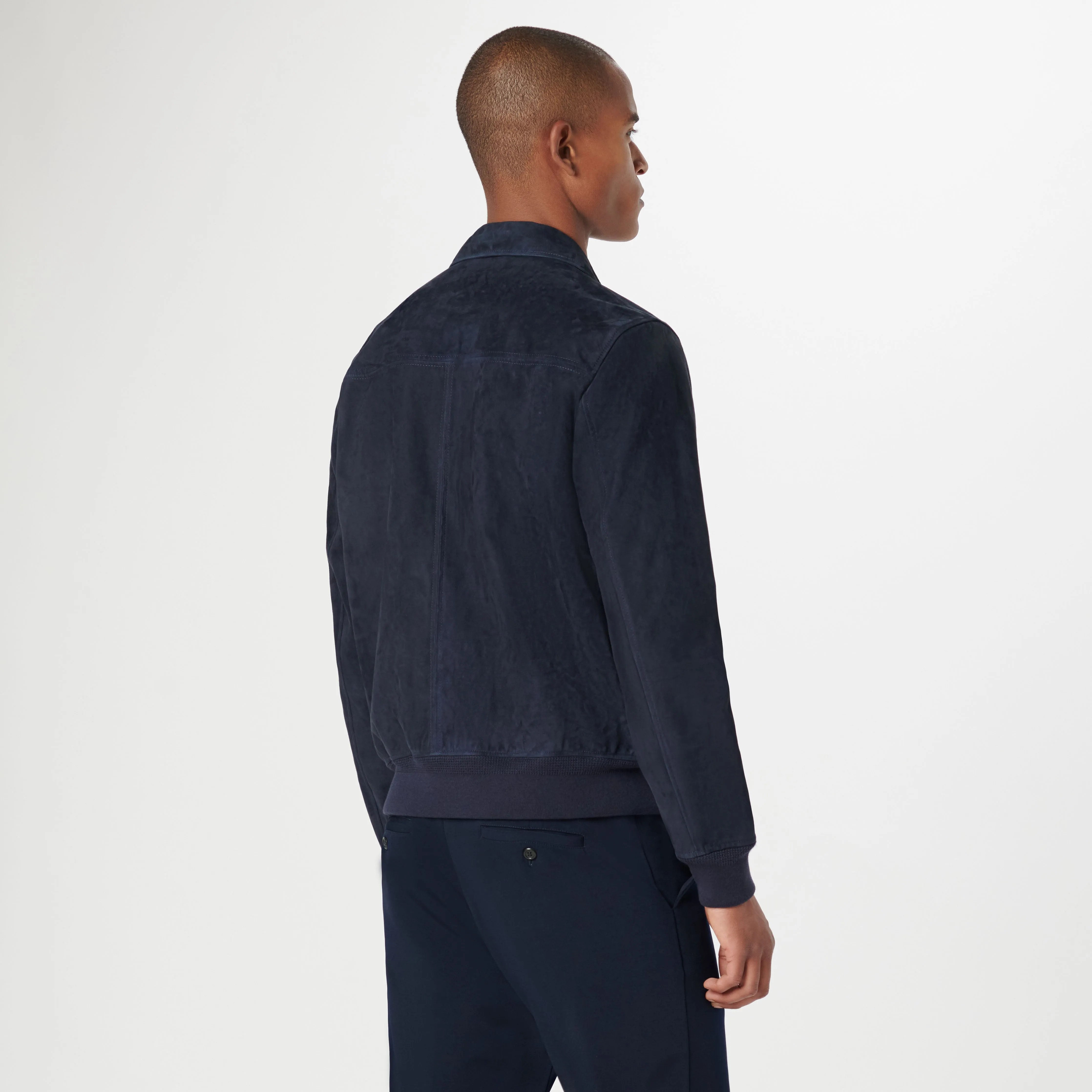 Suede Bomber Jacket sold by Bugatchi product image thumbnail 5