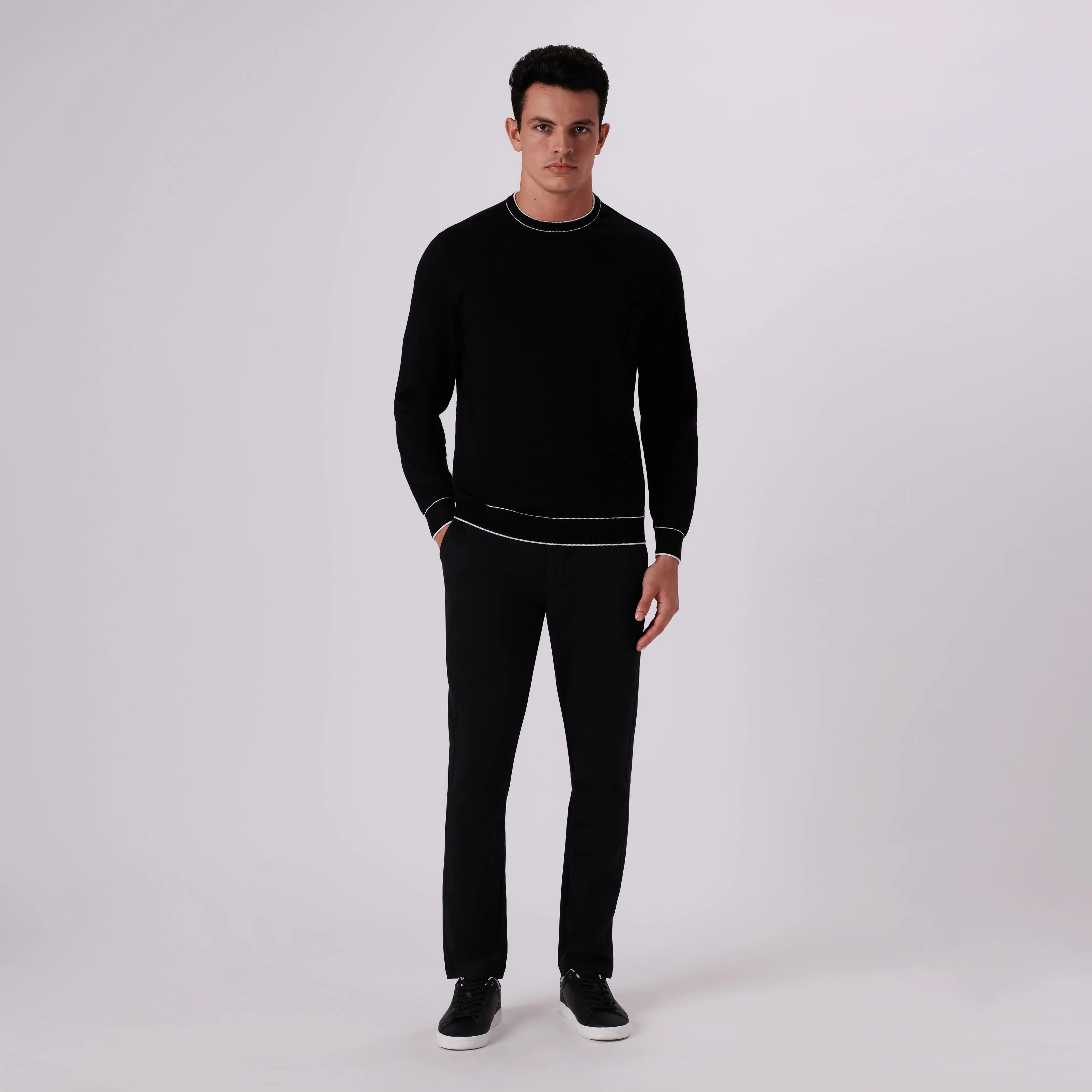 Solid Crew Neck Sweater sold by Bugatchi product image thumbnail 5
