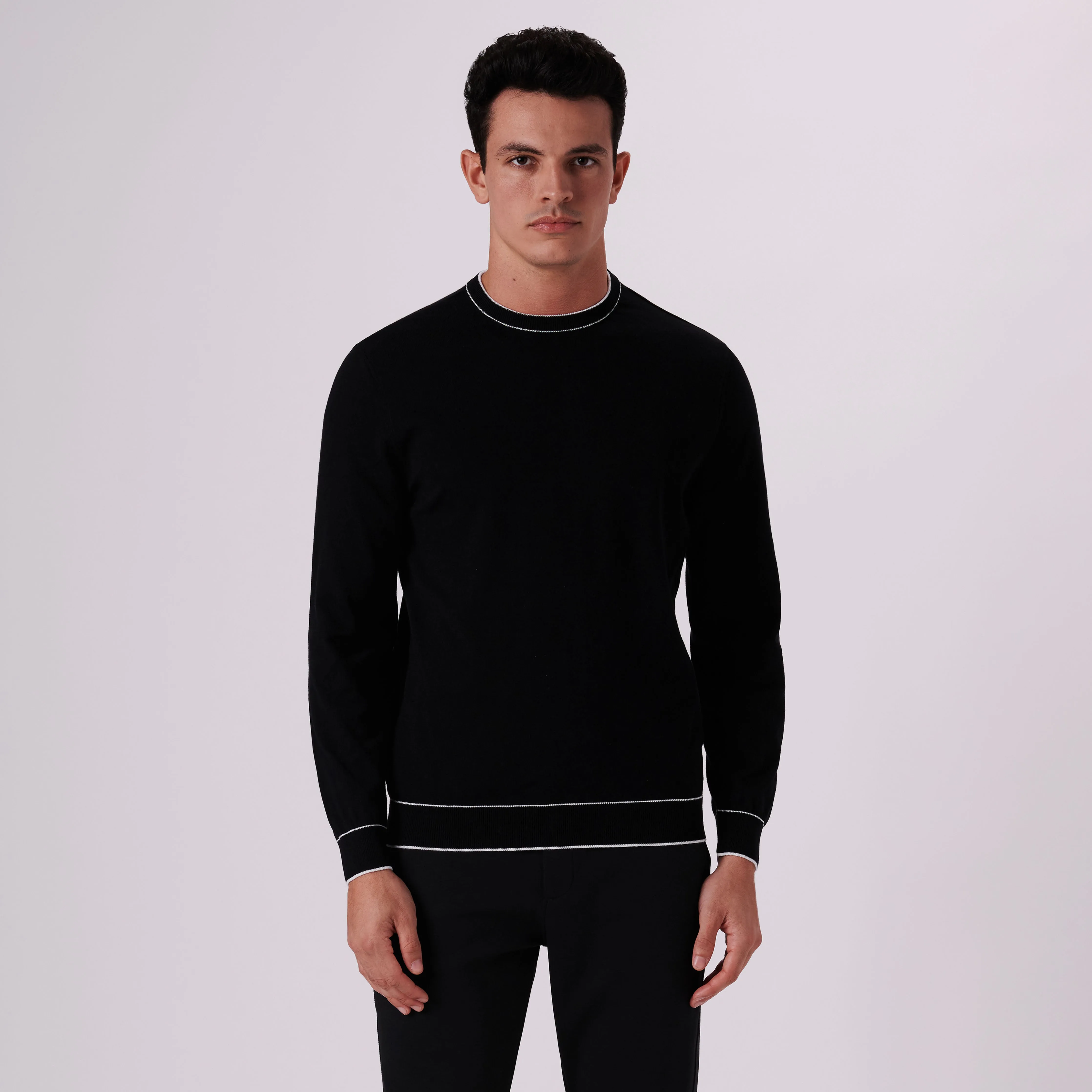 Solid Crew Neck Sweater sold by Bugatchi product image thumbnail 2