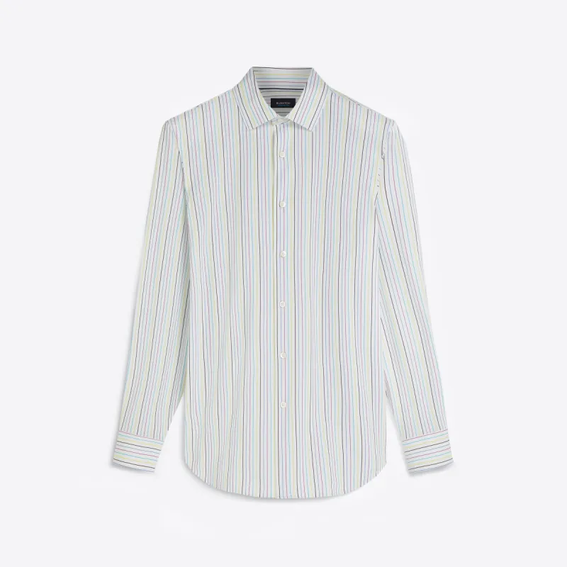 JAMES Pin Stripe OoohCotton Twill Shirt sold by Bugatchi