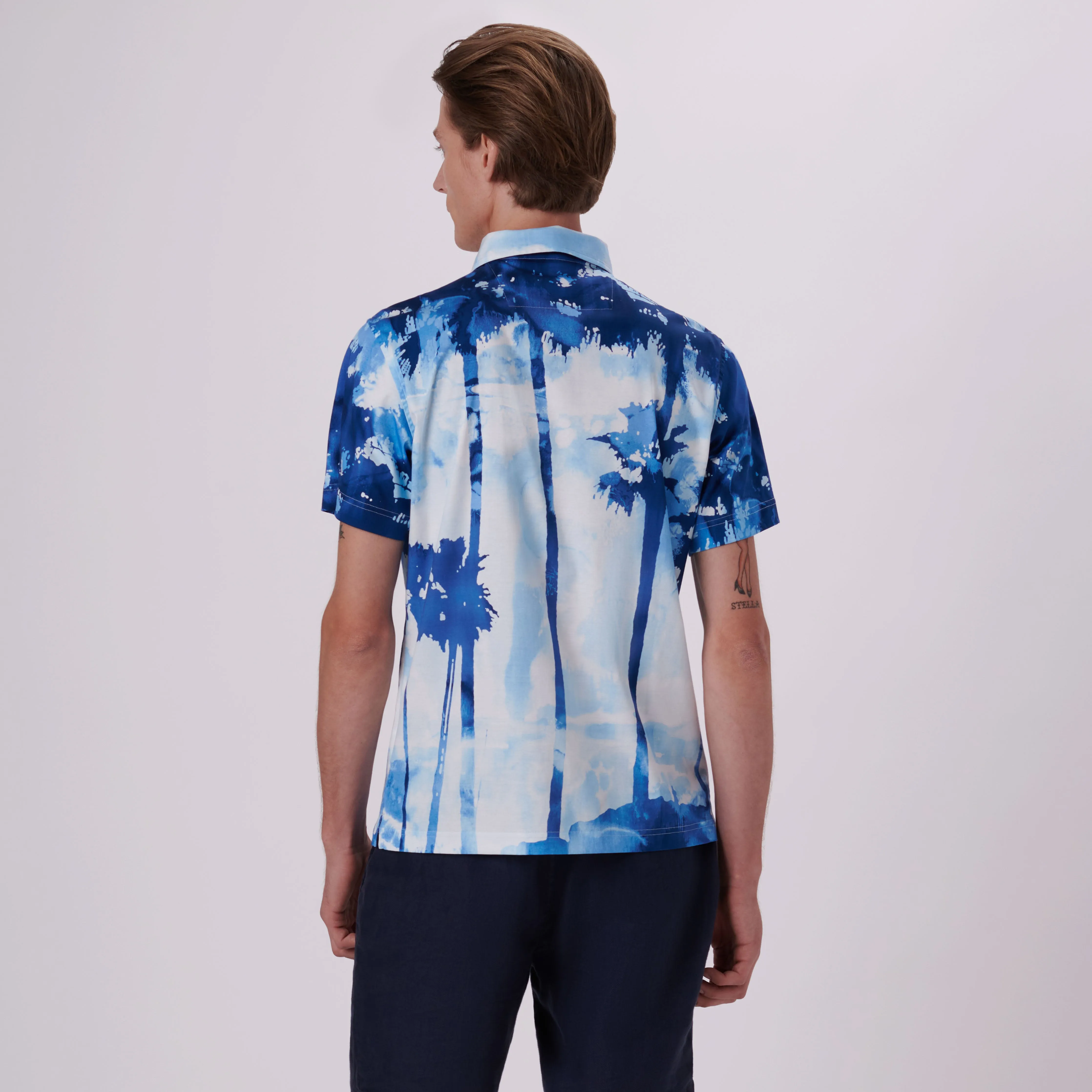 Hendrix Watercolor Tropics Print Polo Shirt sold by Bugatchi product image thumbnail 4