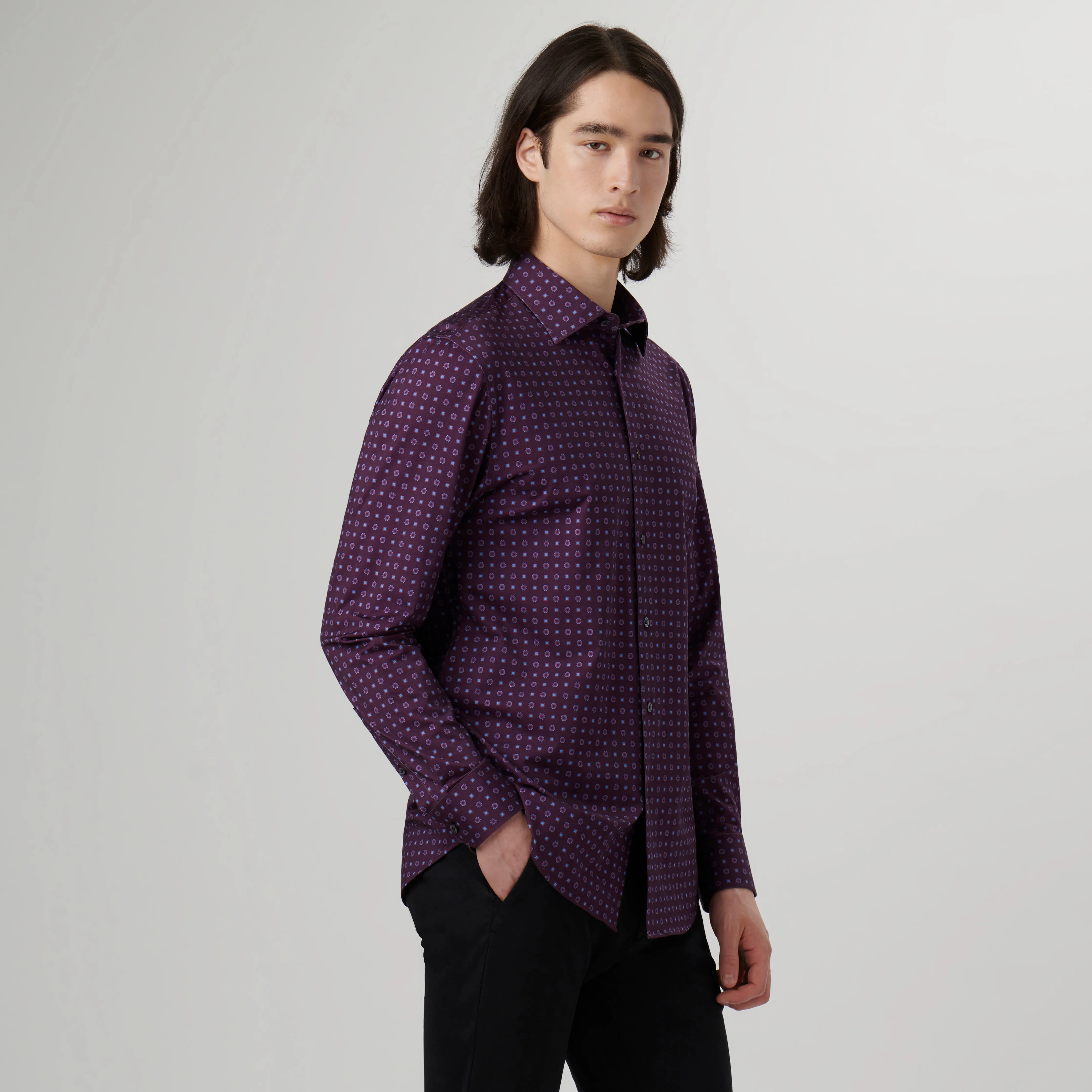 James Floral OoohCotton Shirt sold by Bugatchi product image thumbnail 3