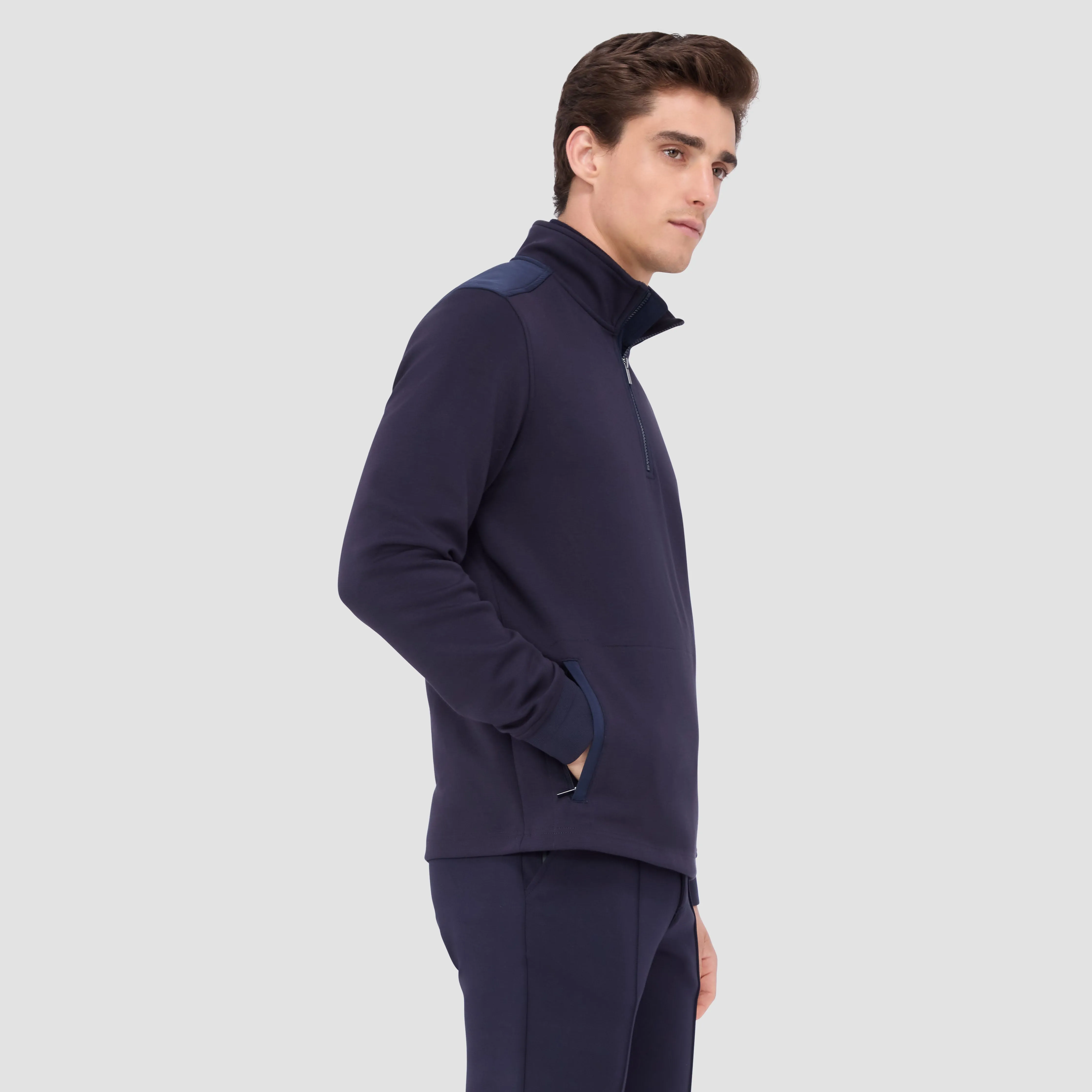 Soft Touch Performance Quarter-Zip Pullover sold by Bugatchi product image thumbnail 3