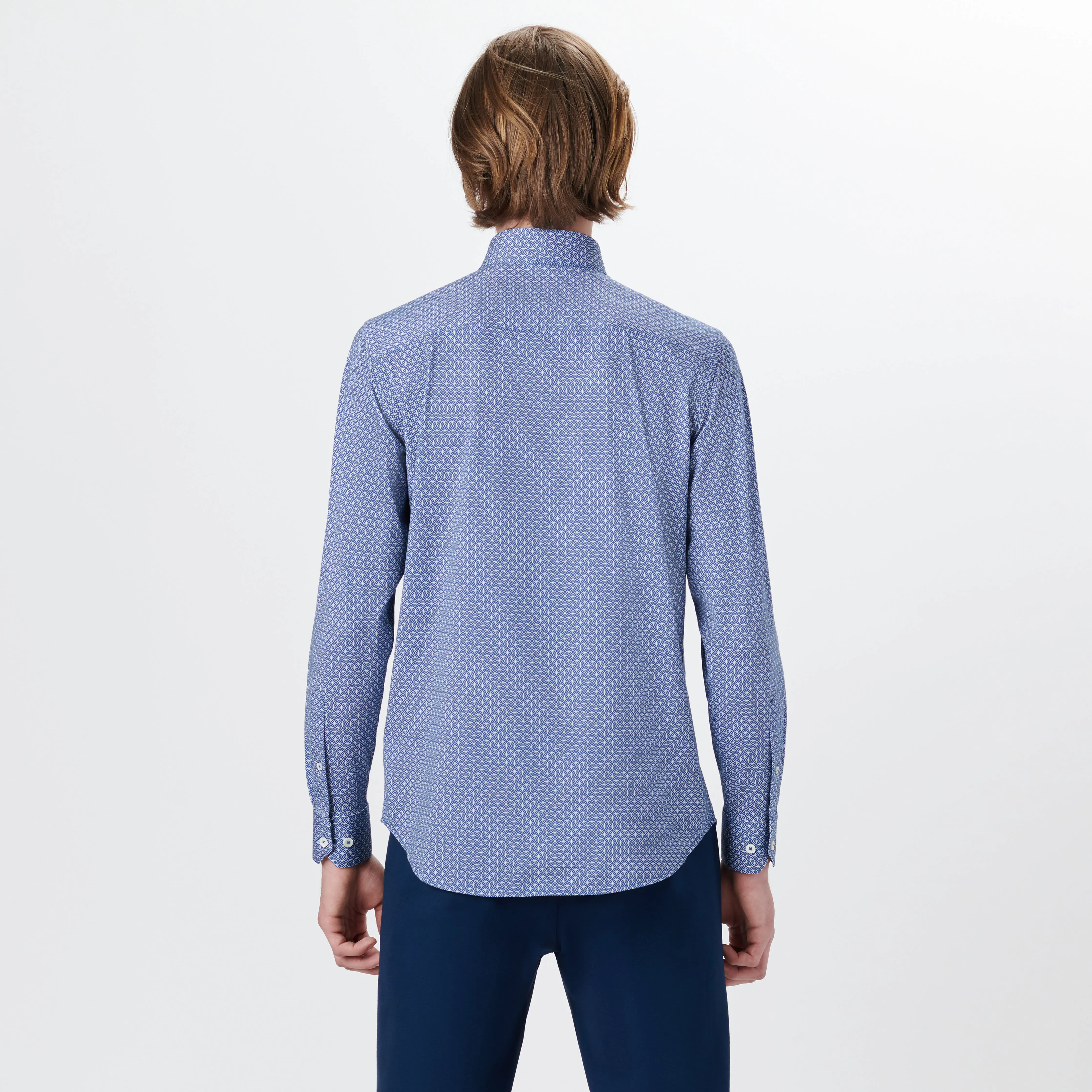 JAMES Tile Print OoohCotton Shirt sold by Bugatchi product image thumbnail 4