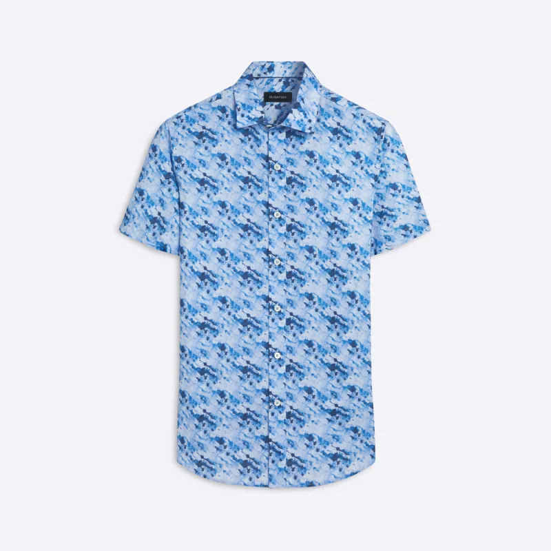 Orson Watercolor Print Short Sleeve Shirt sold by Bugatchi