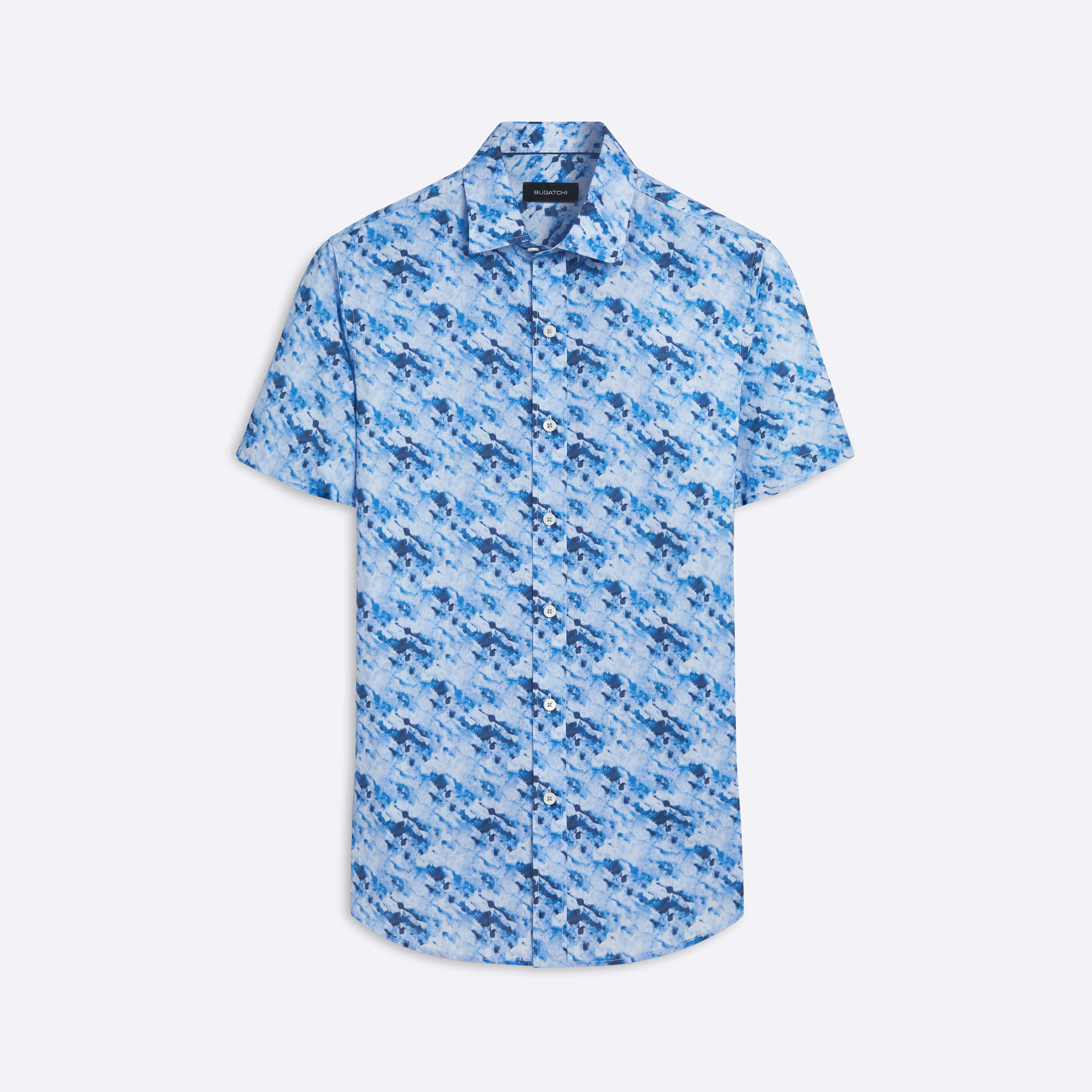 Orson Watercolor Print Short Sleeve Shirt sold by Bugatchi