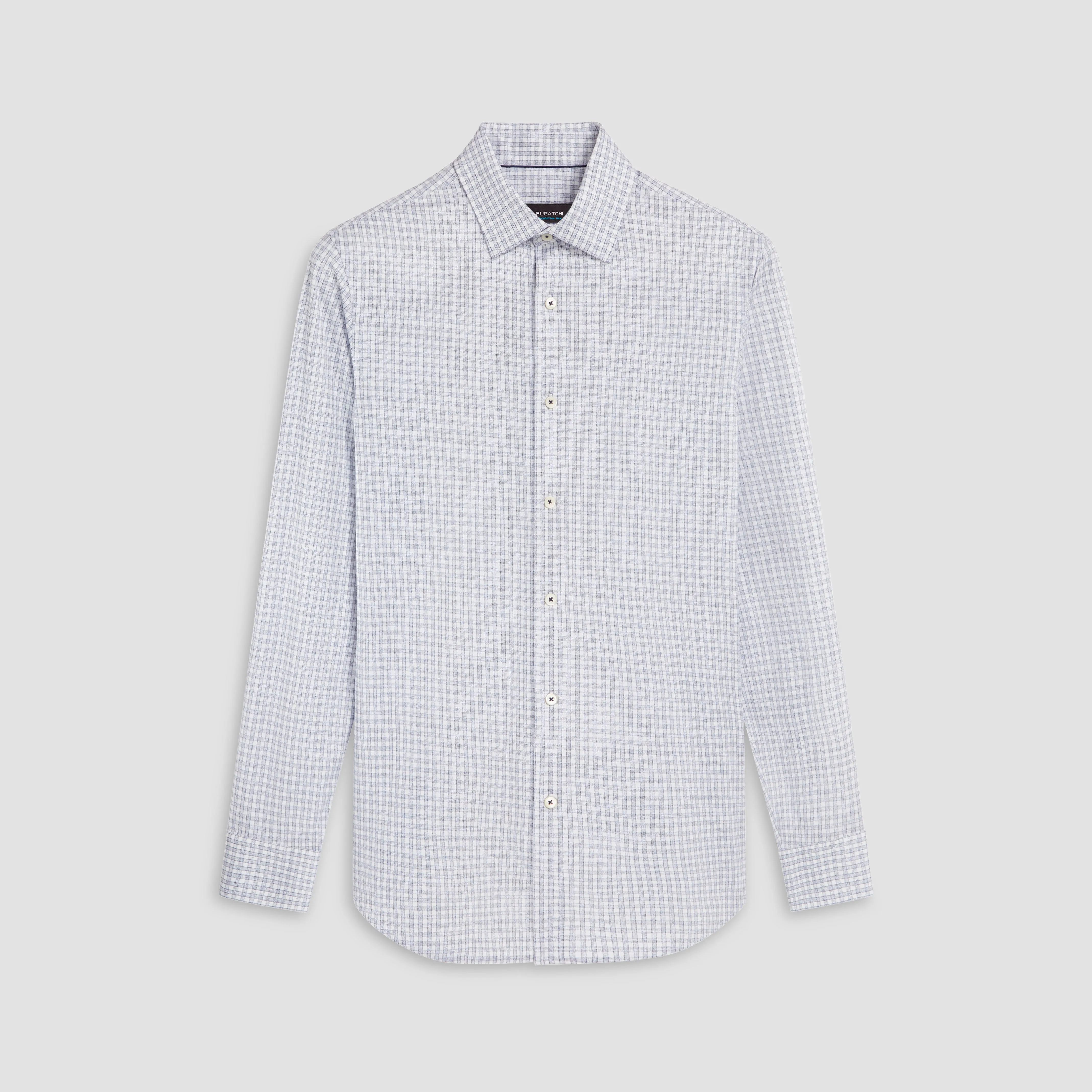 James Mini Check Print OoohCotton Shirt sold by Bugatchi