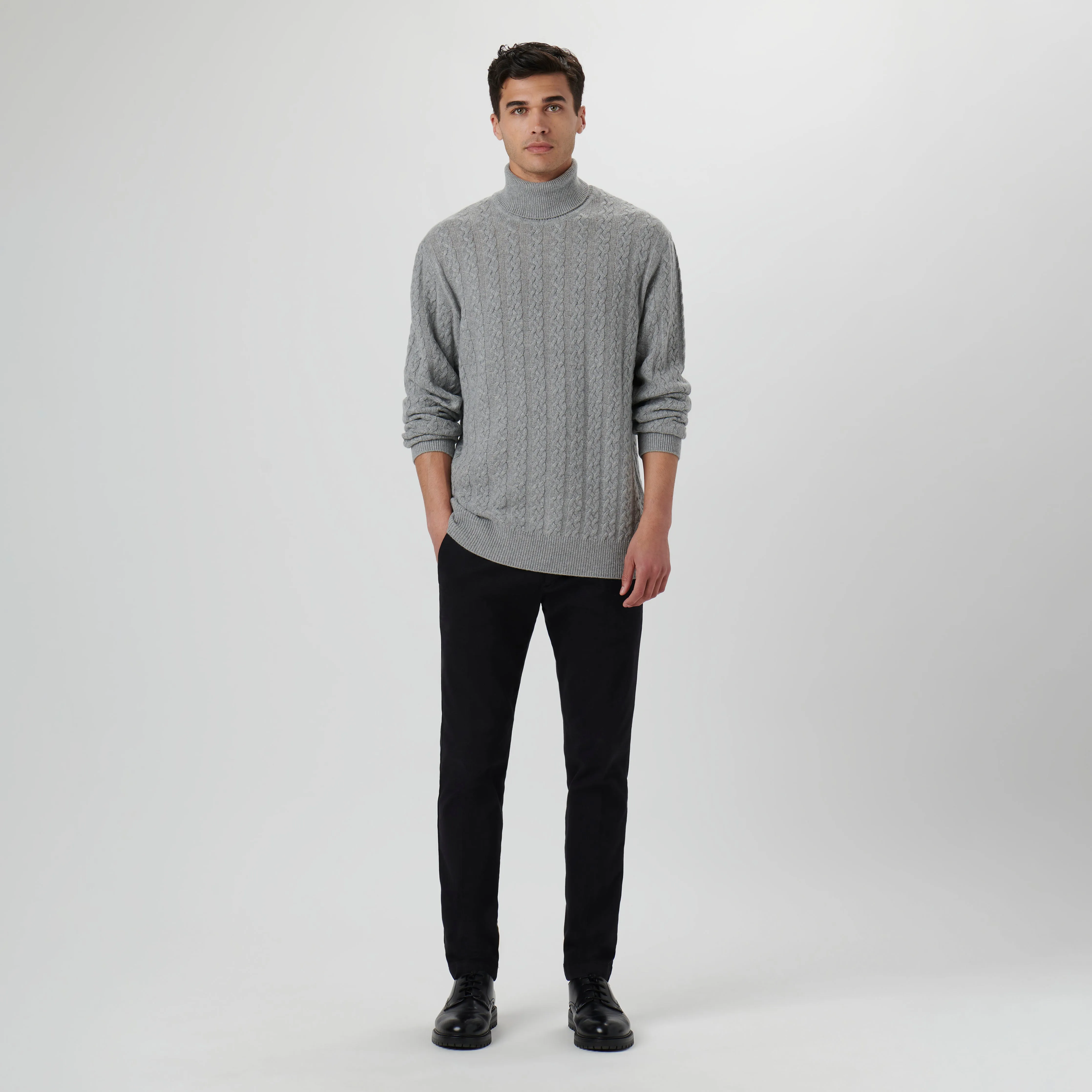 Solid Cable Turtleneck Sweater sold by Bugatchi product image thumbnail 5